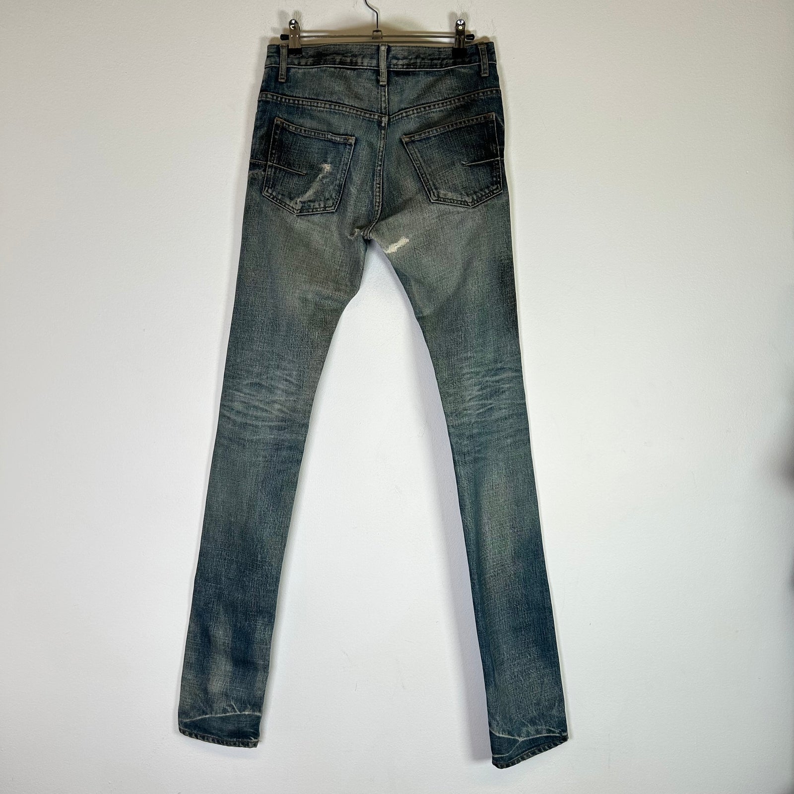 Dior Homme SS10 'Fuel To Fire' Blue Washed Jake Denim Jeans Size 28