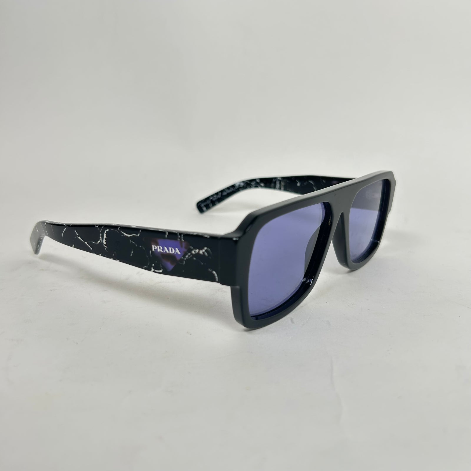 Prada Black Marble Square Sunglasses