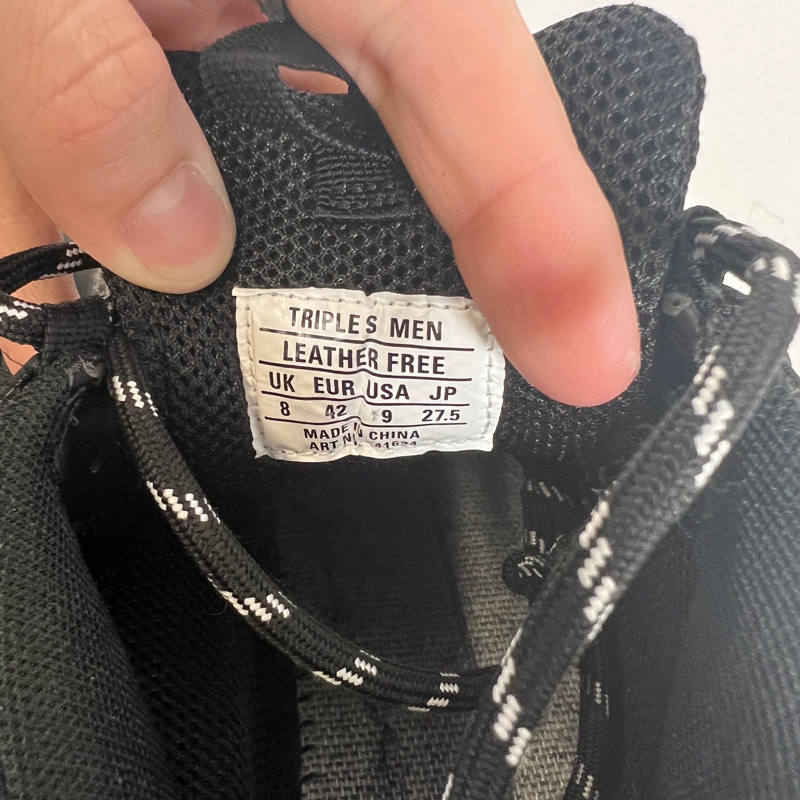 Balenciaga Black Triple S Sneakers Sz 42