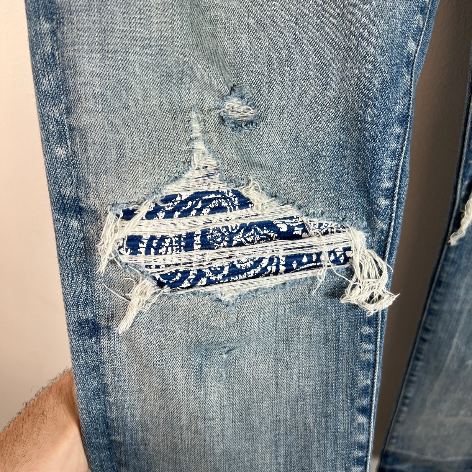Amiri MX1 Blue Banadana Size 34