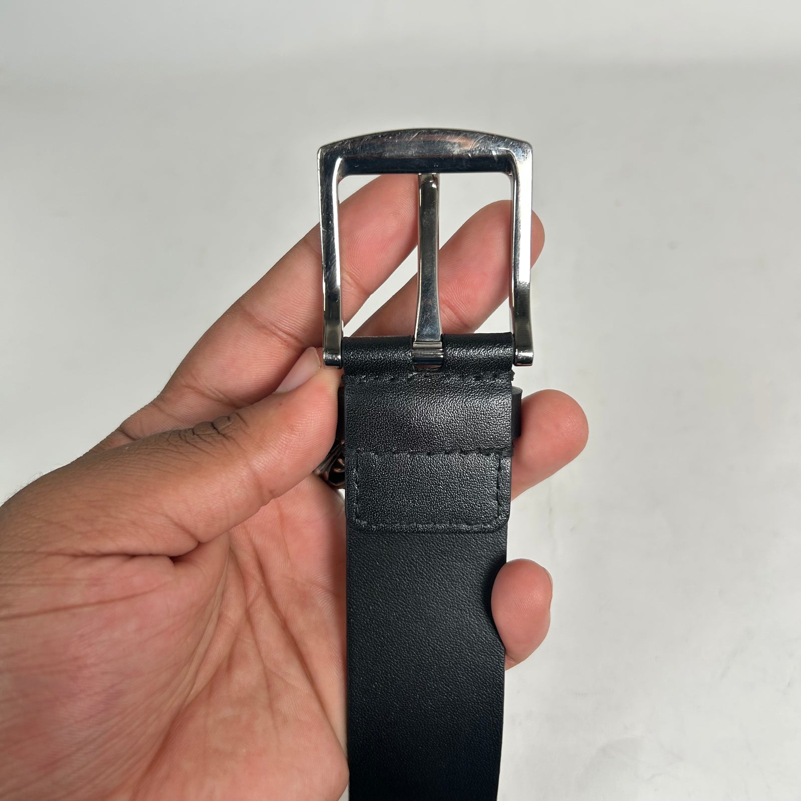 Burberry Beige Vintage Check Leather Belt Size 110