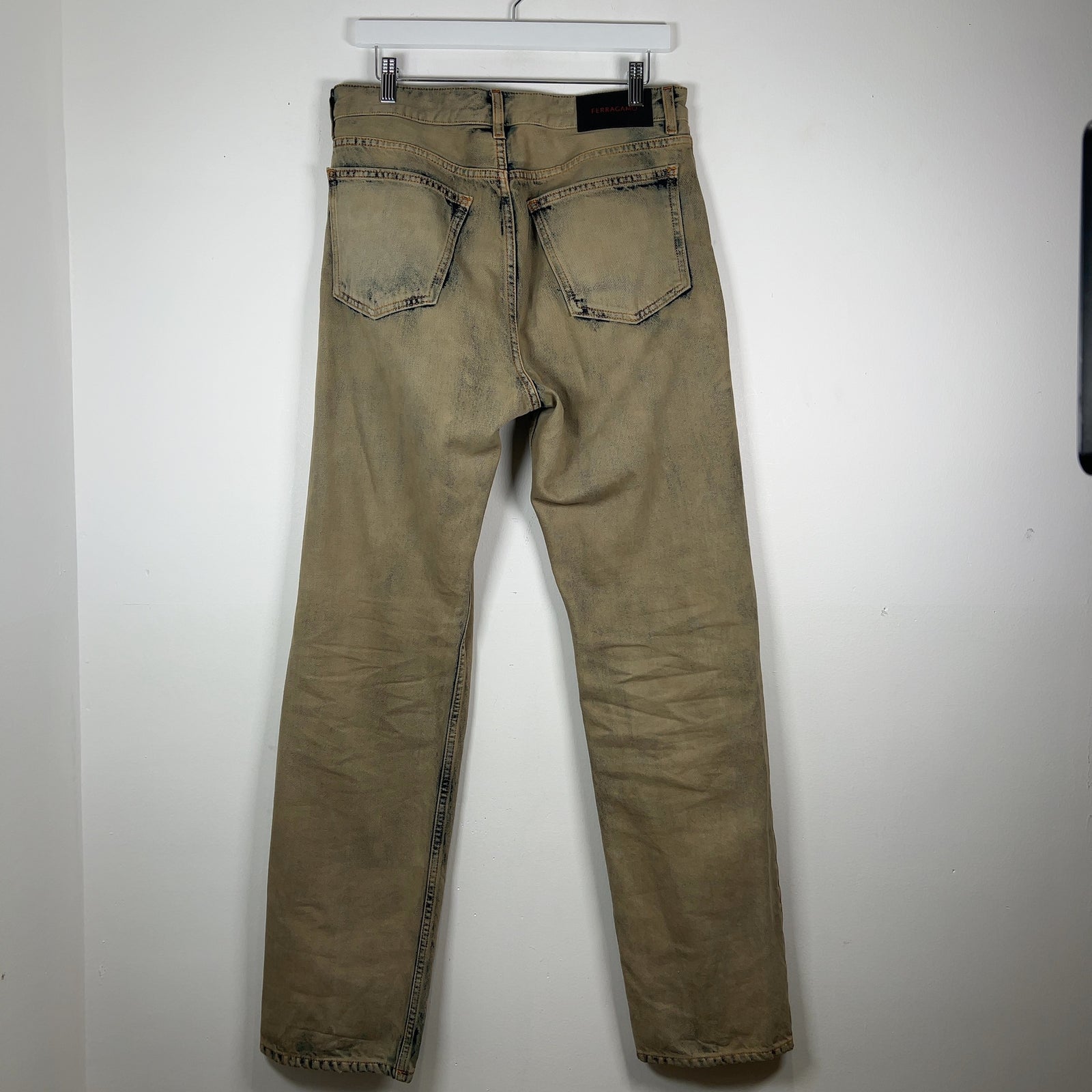 Ferragamo Acid-Wash Denim Jeans