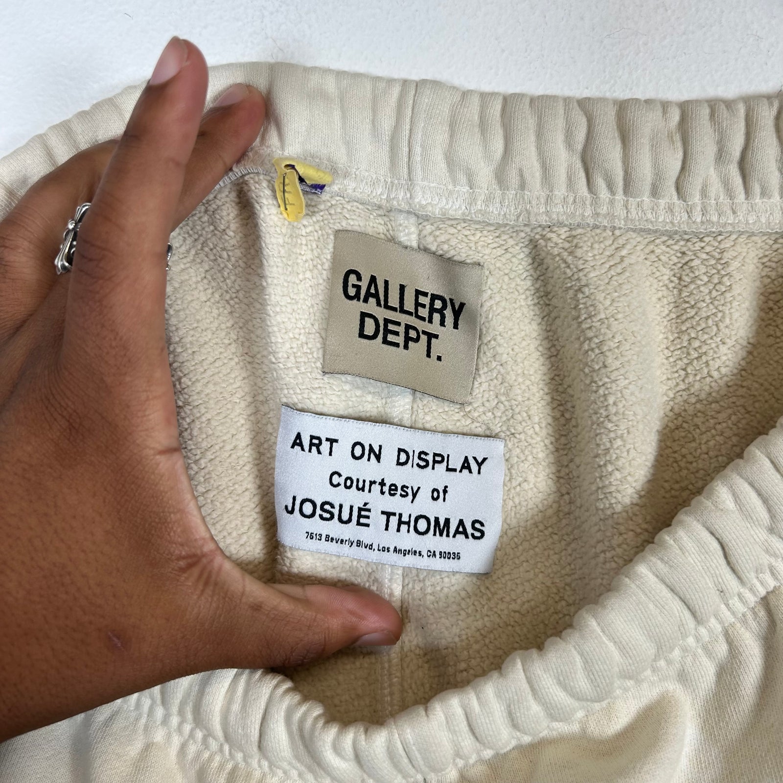 Gallery Dept Cream Paint Splatter Flared Sweatpants Size M