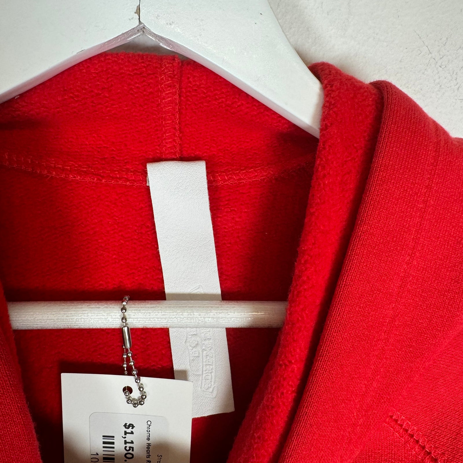 Chrome Hearts Red Triple Cross Hoodie Size M