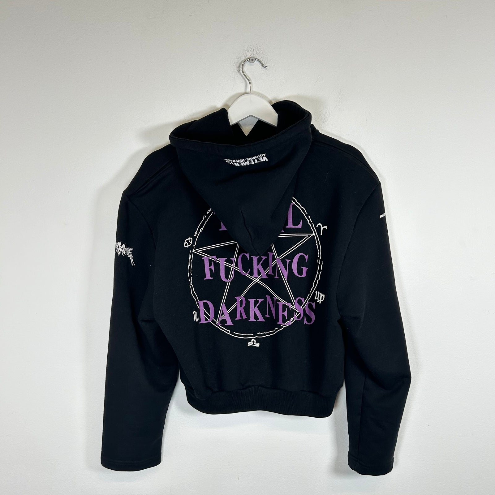 Vetements Black Femme Total Fucking Darkness Hoodie Size S