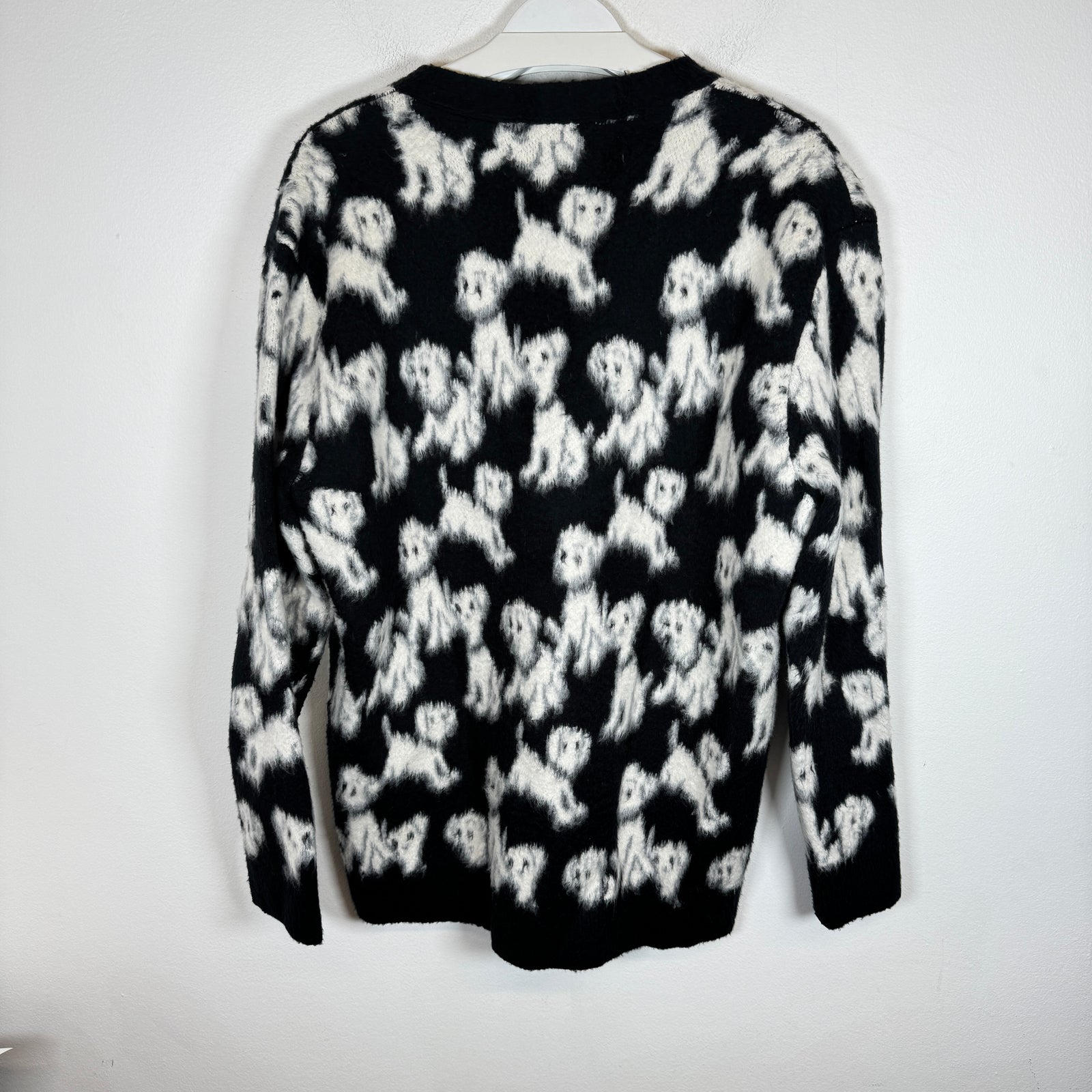 Celine Brushed Cotton-Blend Jacquard Cardigan Size M