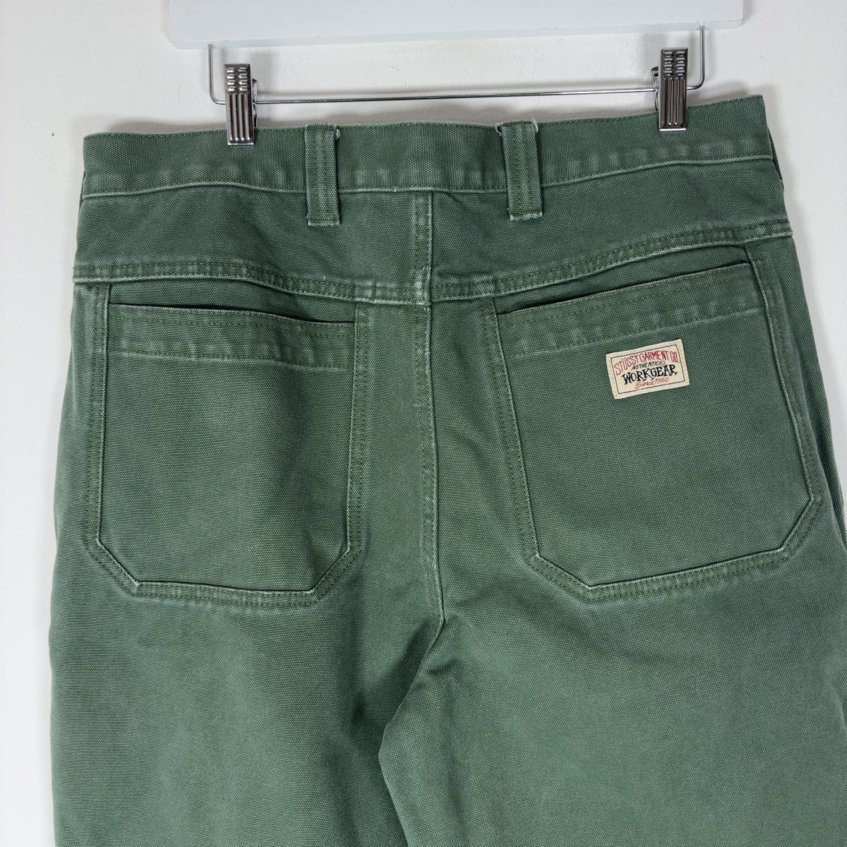 Stussy Green Canvas Double Knee Pants