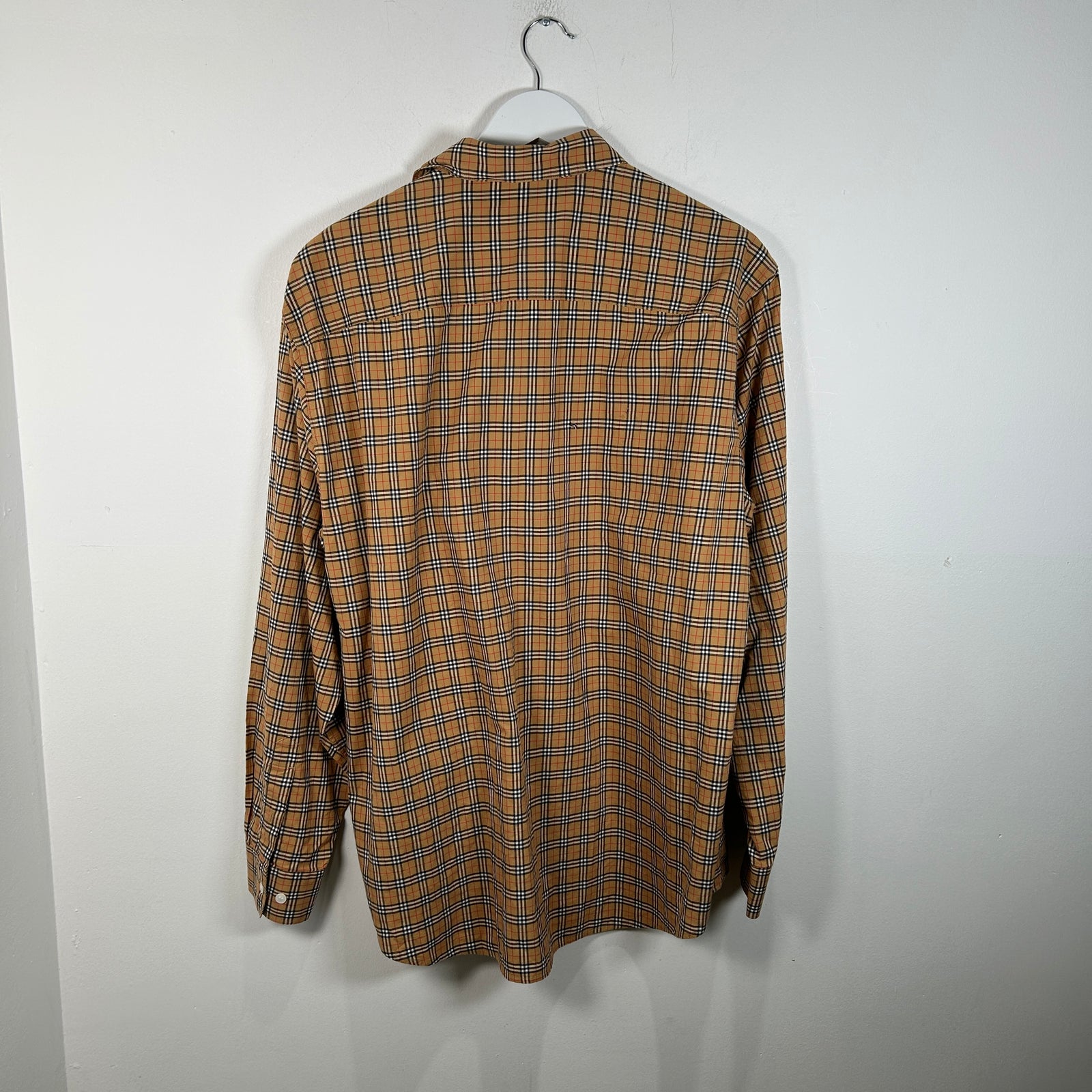 Burberry Check Button Up Shirt Size XL