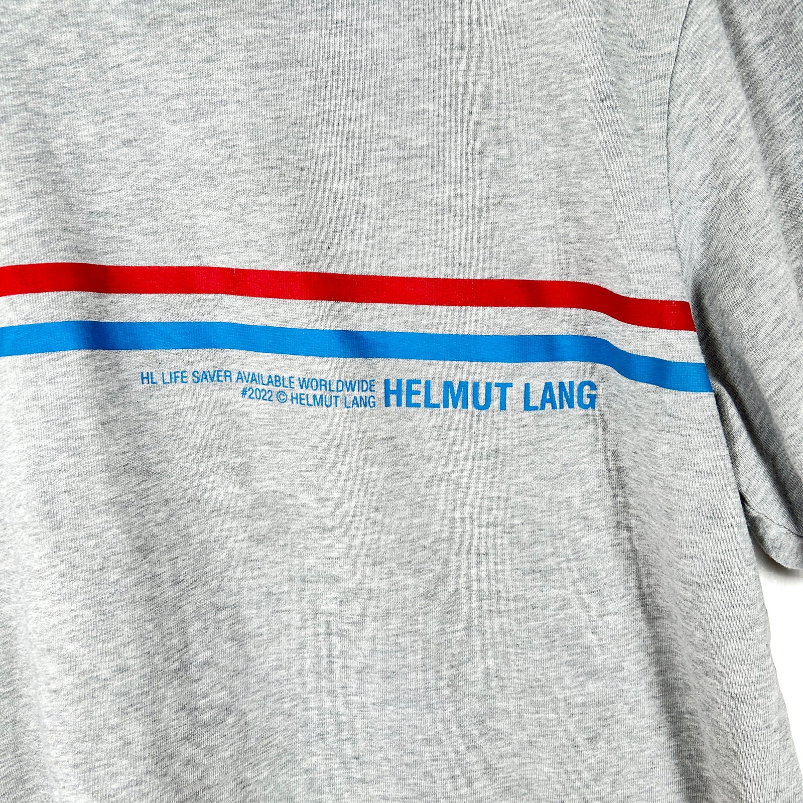 Helmut Lang Graphic Grey T-Shirt Size L