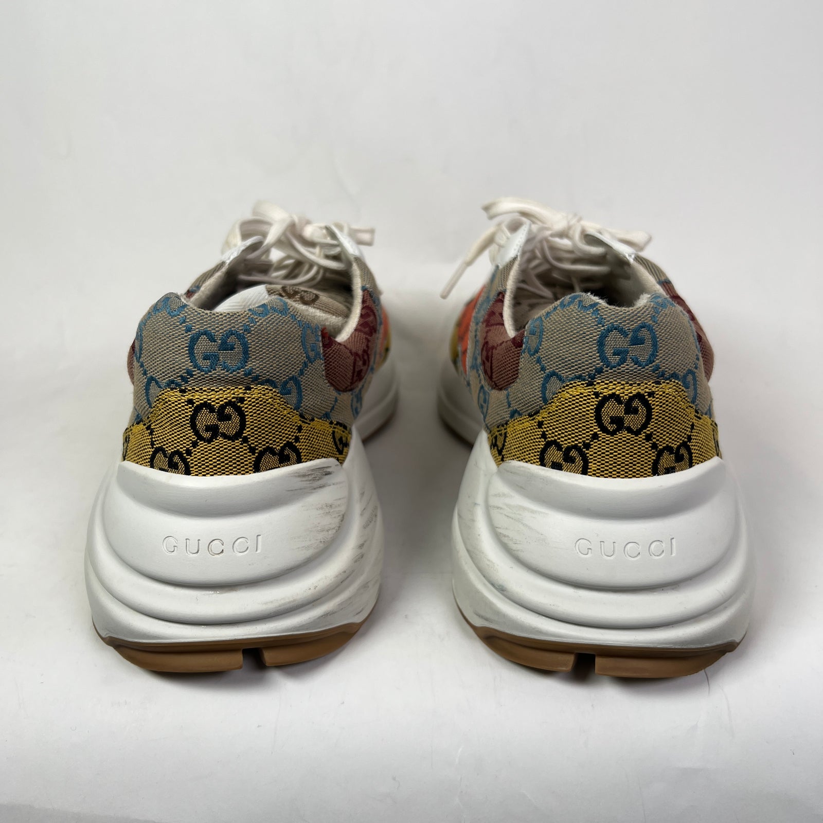 Gucci Multi Orange GG Rhyton Sneaker Size GG 10.5
