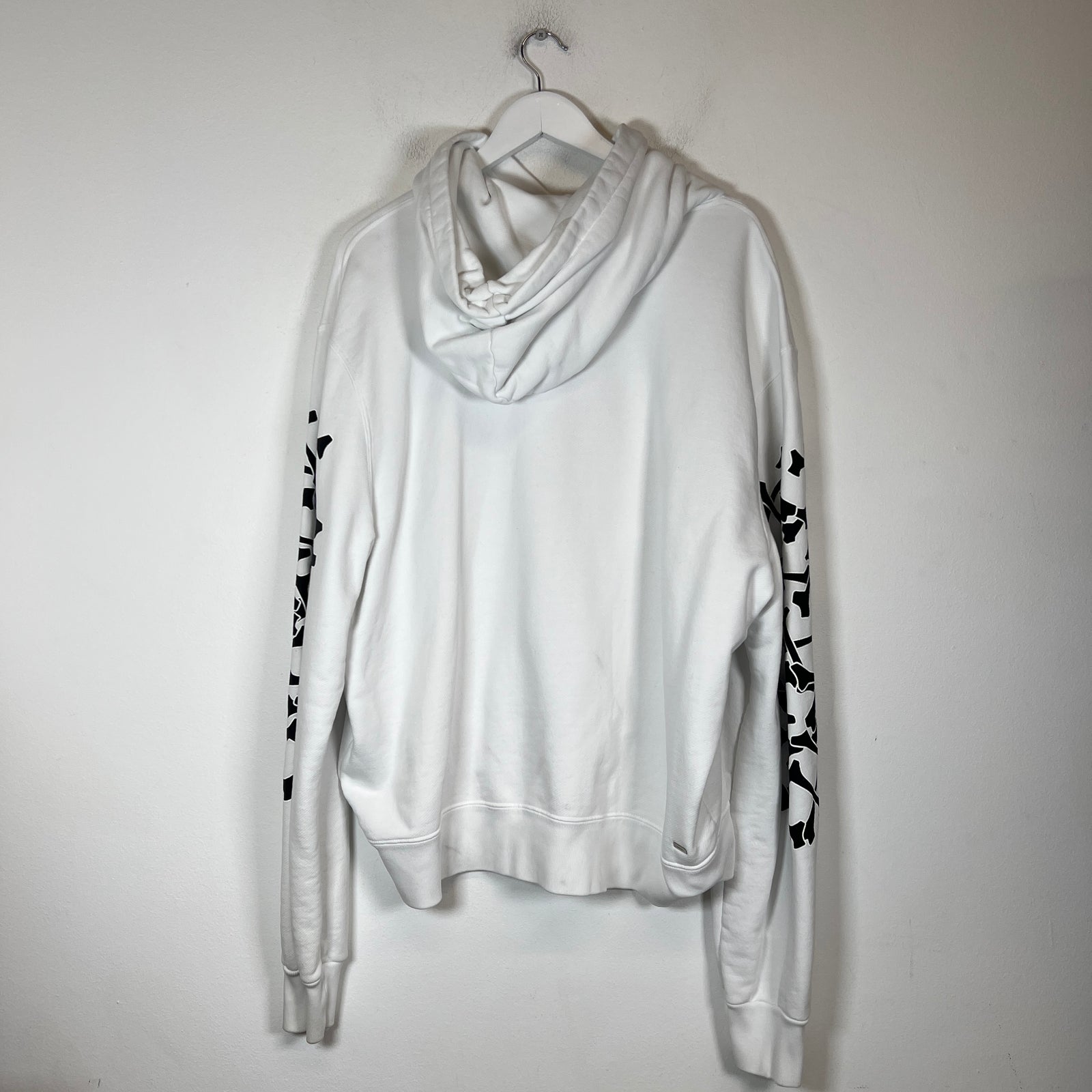Amiri White/Black Bones Hollywood Hoodie Size XL