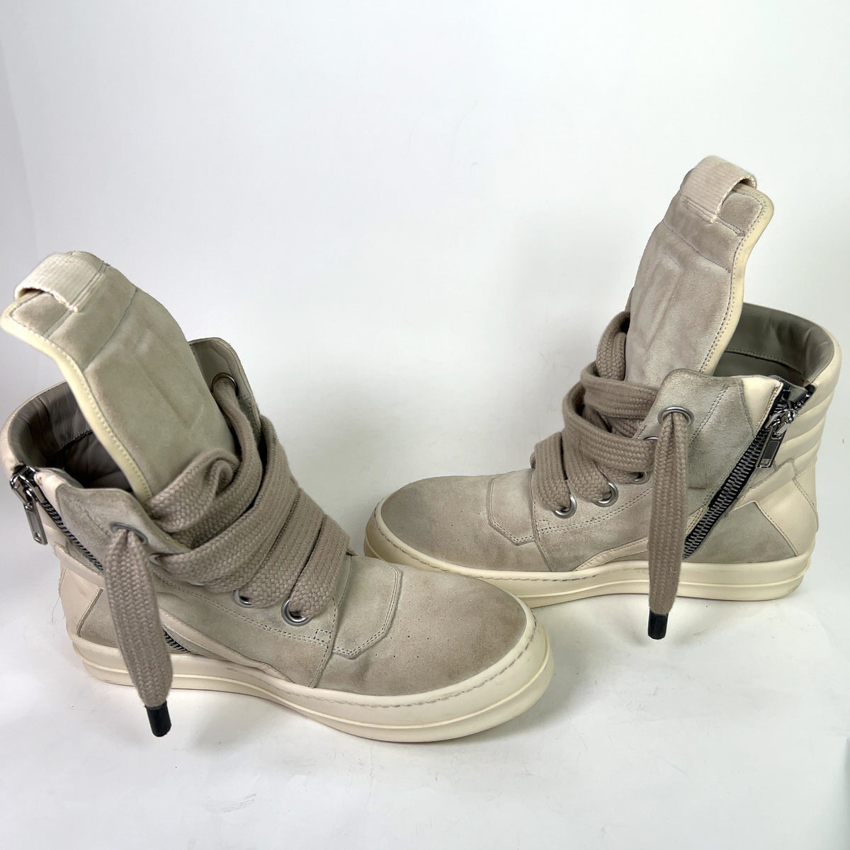 Rick Owens Suede Jumbolace Geoabaskets