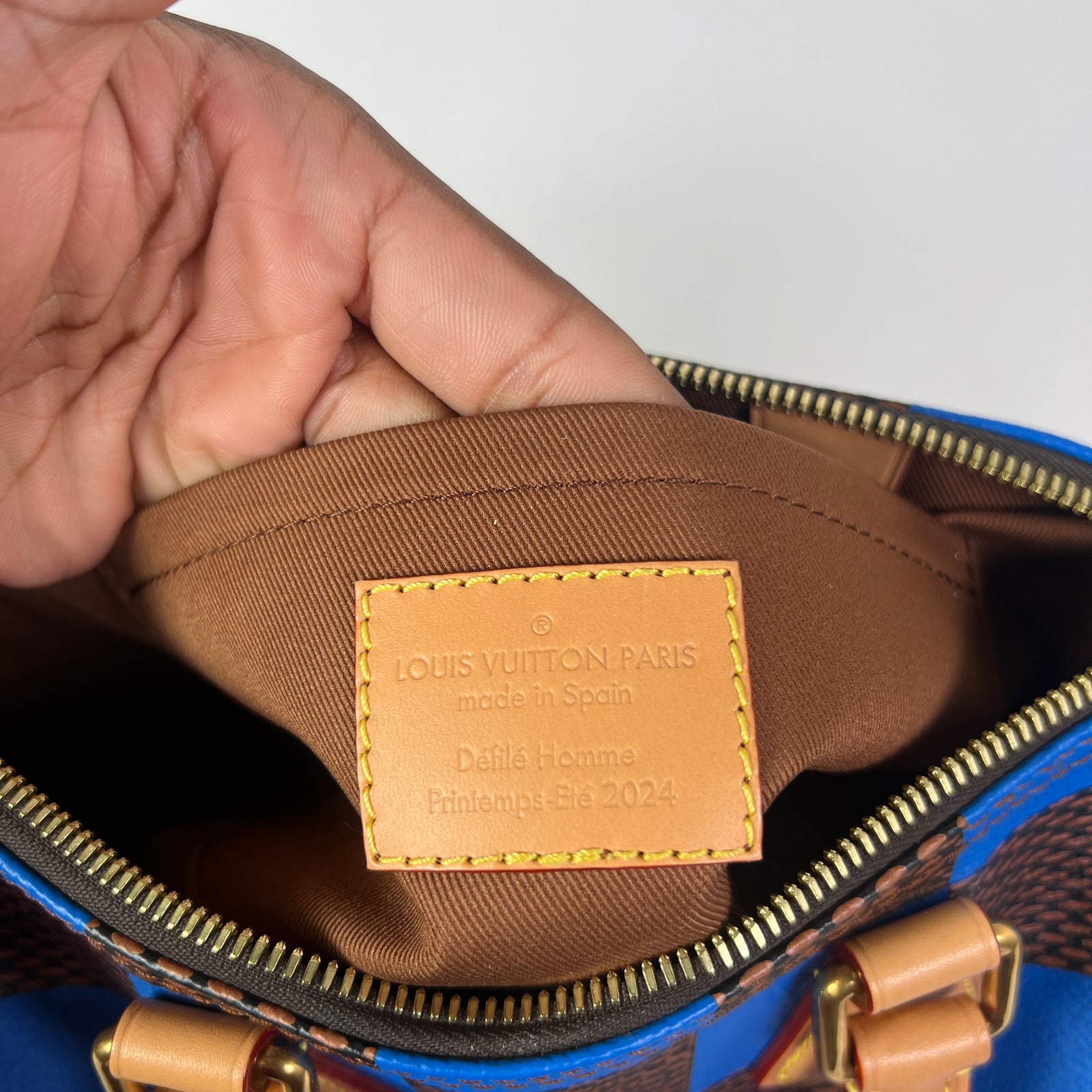 Louis Vuitton Blue Damier Pop Speedy Bandouliere 25