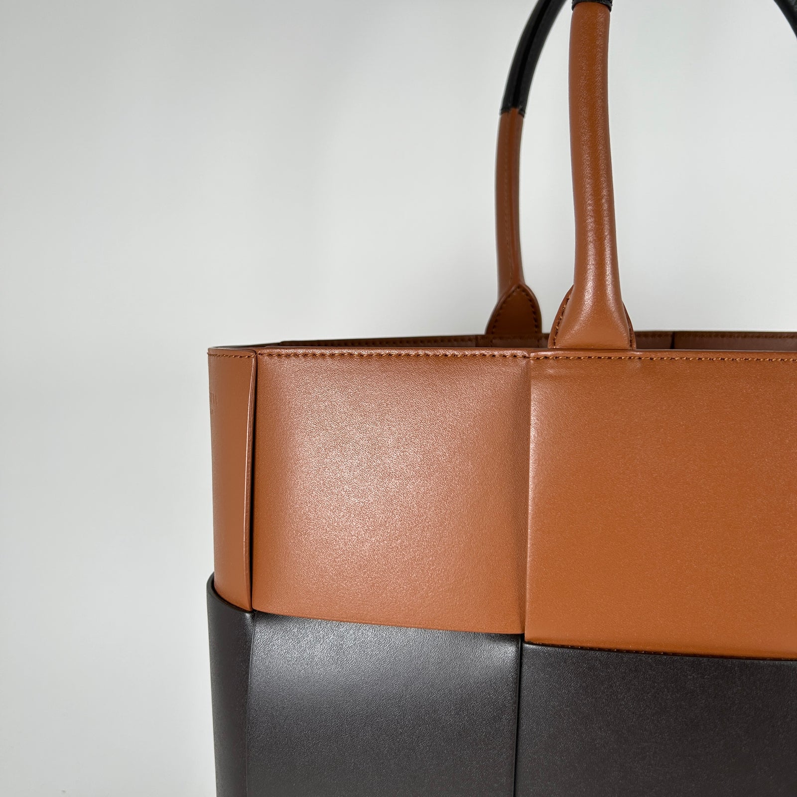 Bottega Veneta Two-Tone Brown Large Arco