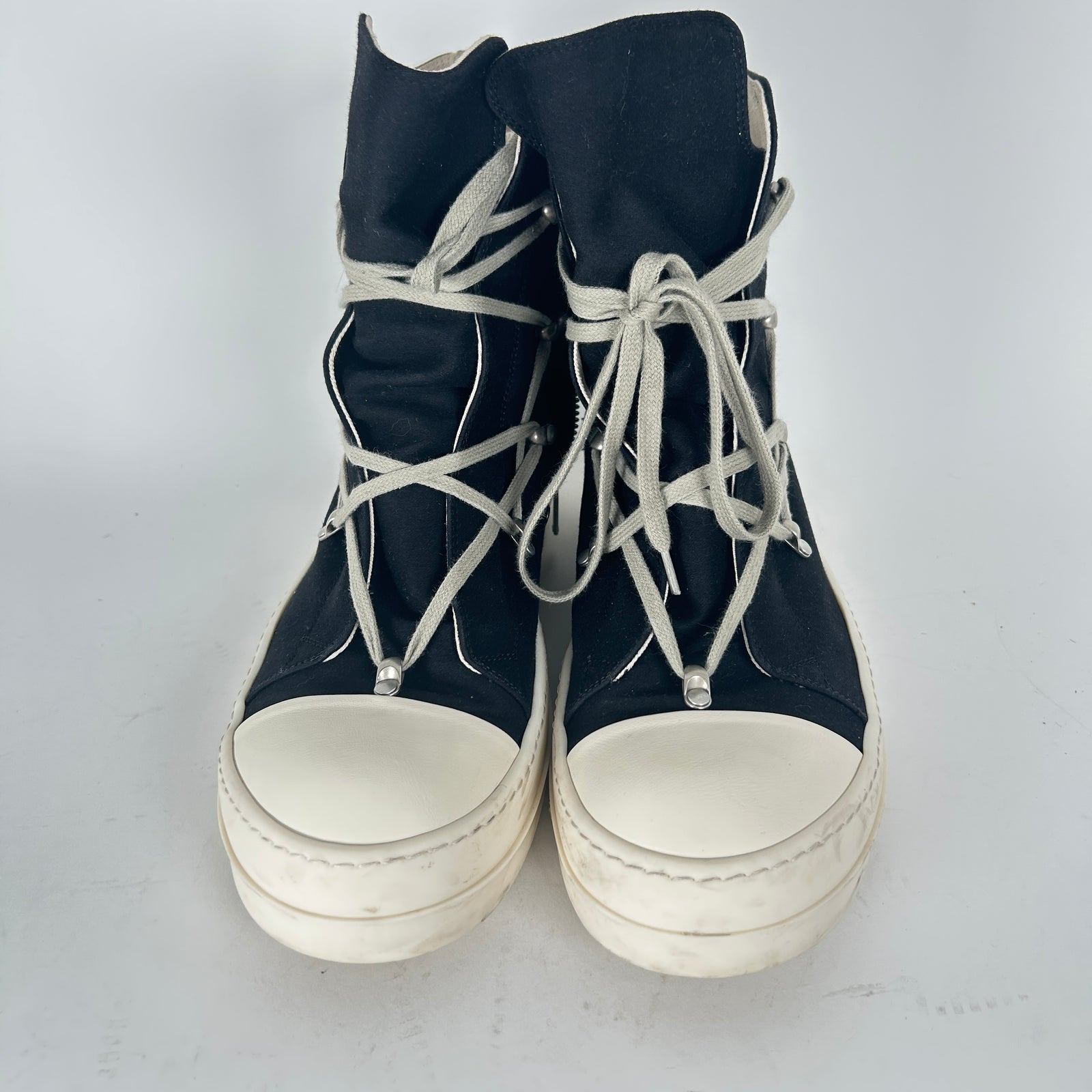 Rick Owens Black Hex High-Top Ramones Size 11.5