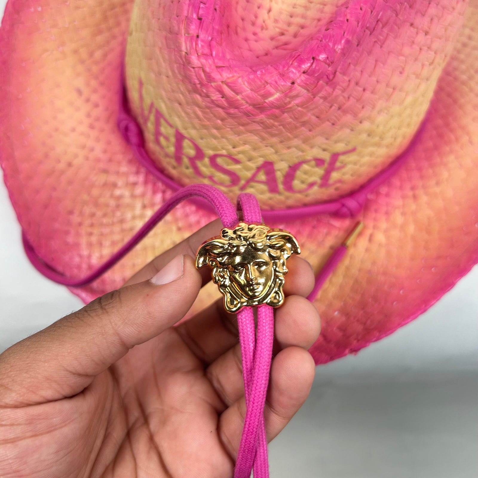 Versace Pink Logo Cowboy Hat