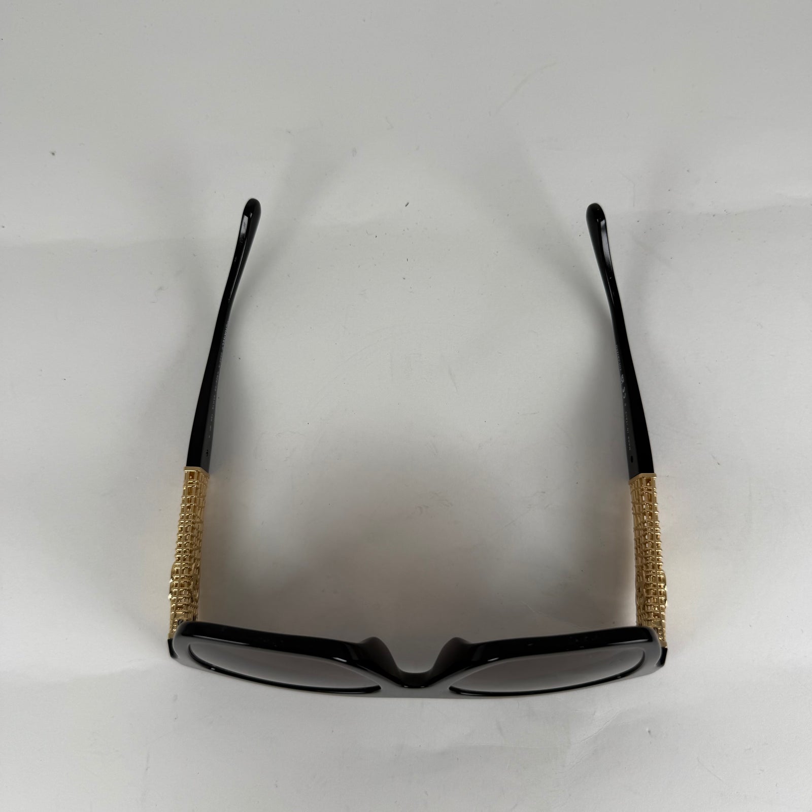 Chanel Black/Gold Tweed Polarized Sunglasses