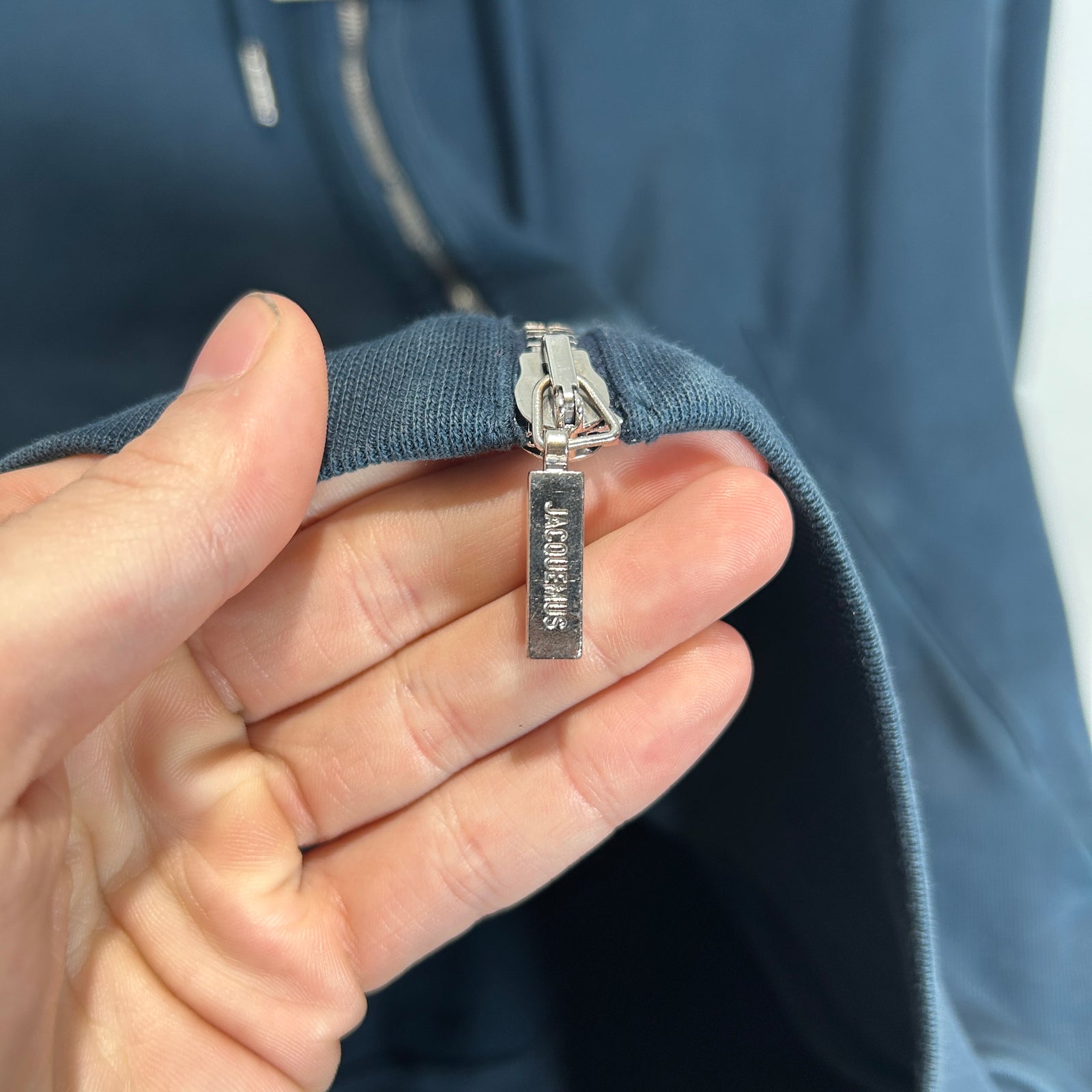 Jacquemus Navy Seam Hoodie Size L
