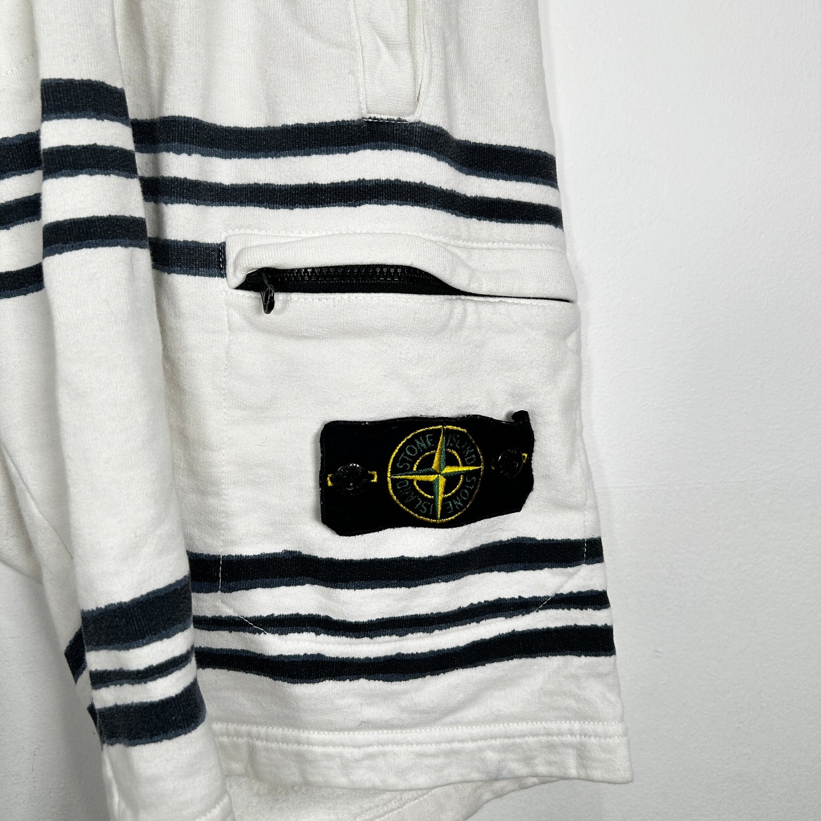 Stone Island x Supreme Blue Stripped Shorts Size S