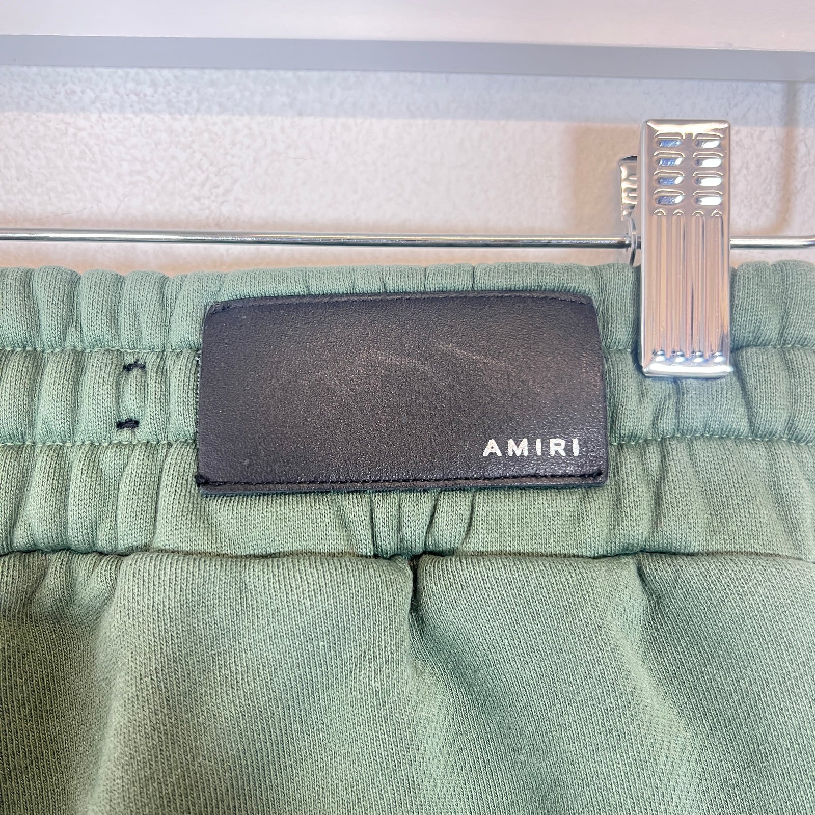 Amiri Green/Peach Watercolor MA Logo Sweatpants Size XS