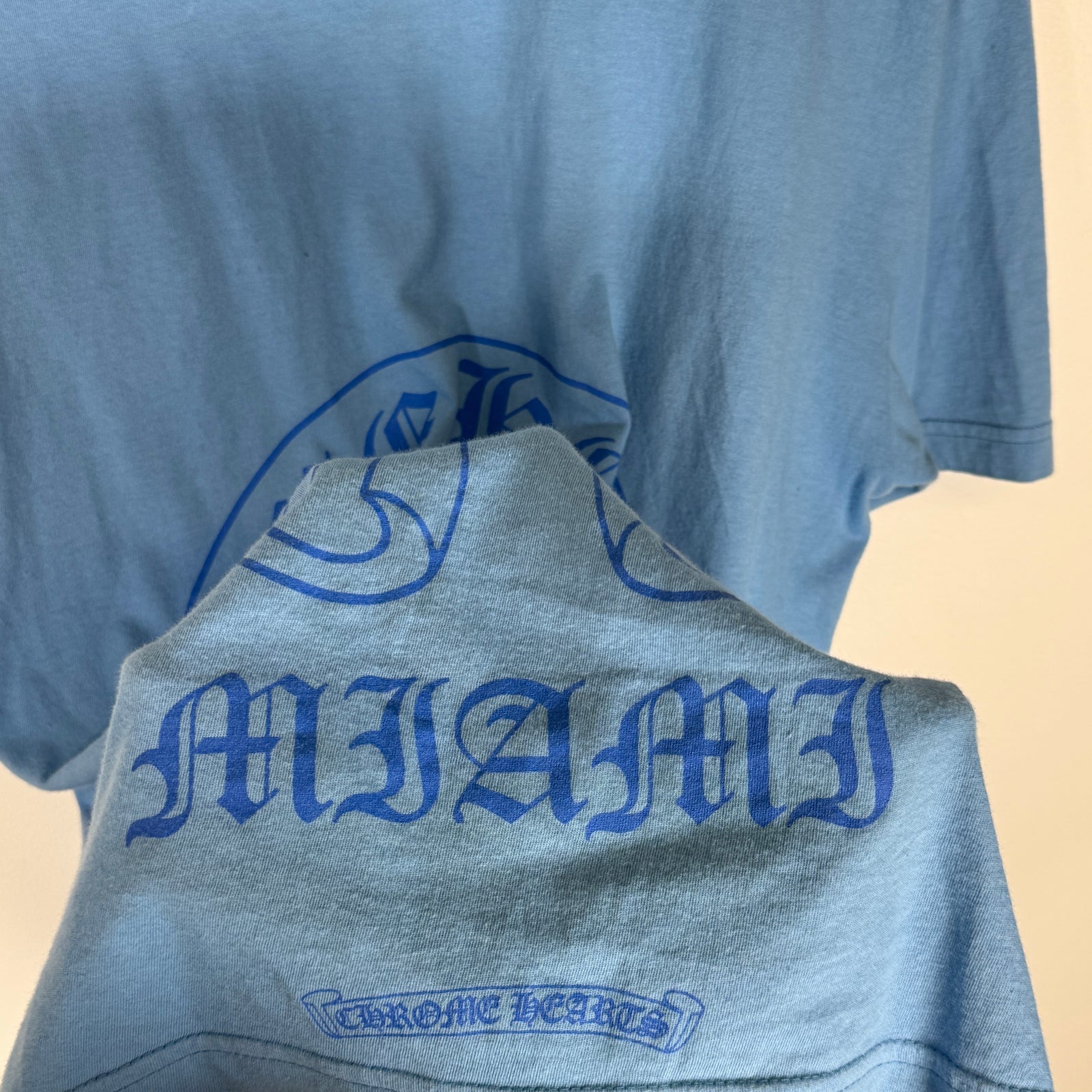 Chrome Hearts Blue Miami Horseshoe Tee Size L