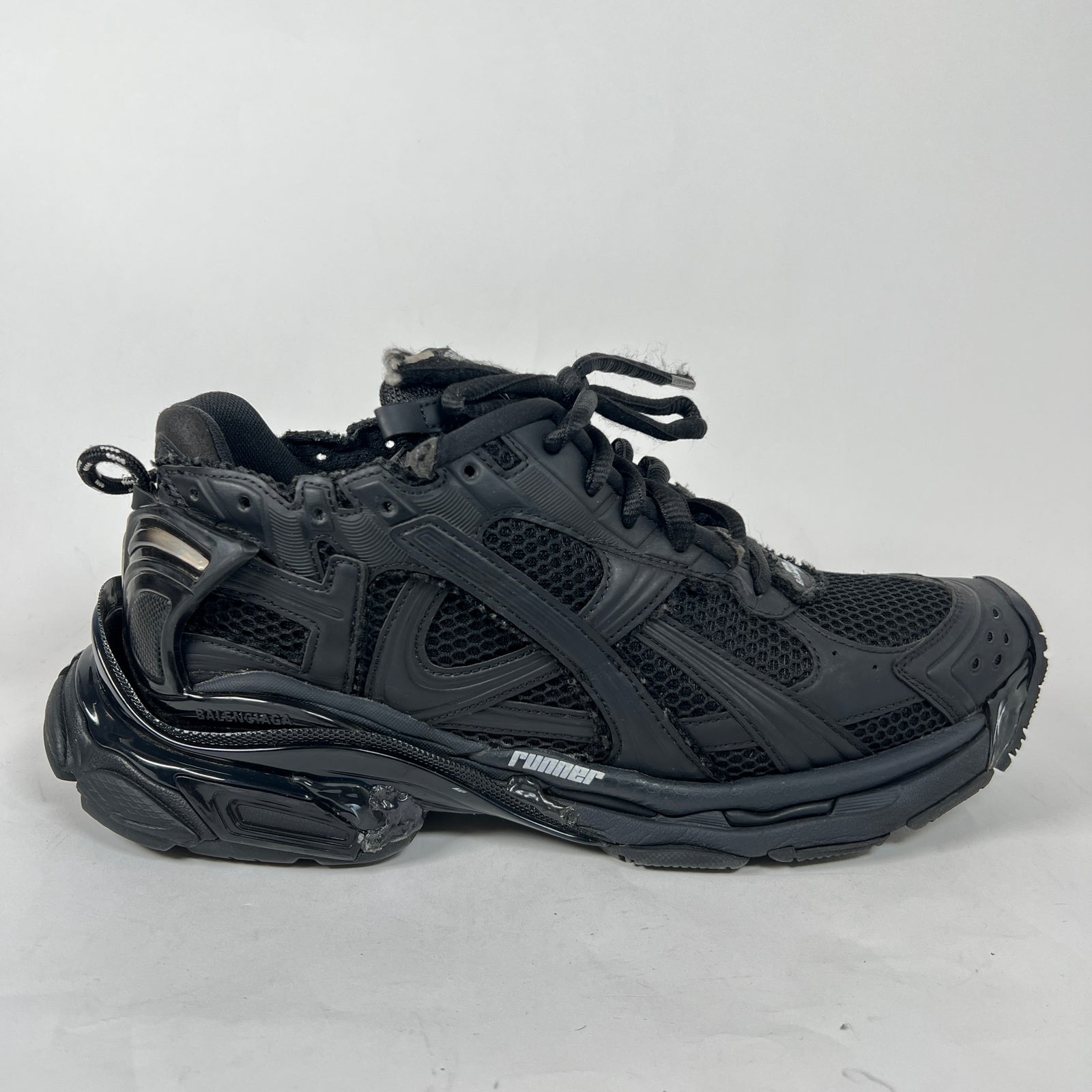 Balenciaga Triple Black Matte Runners Size 45
