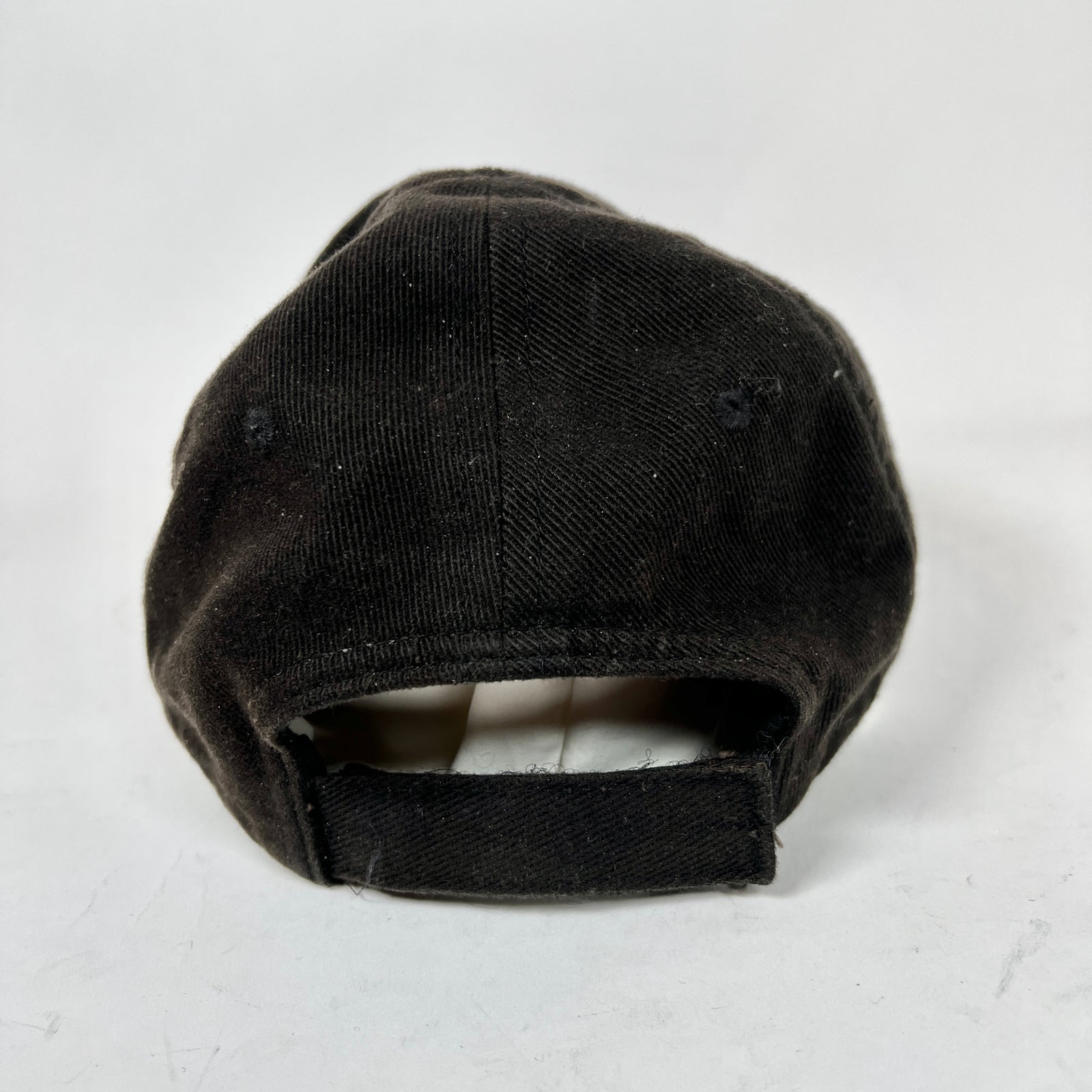 Balenciaga Black Distressed Logo Cap Size M