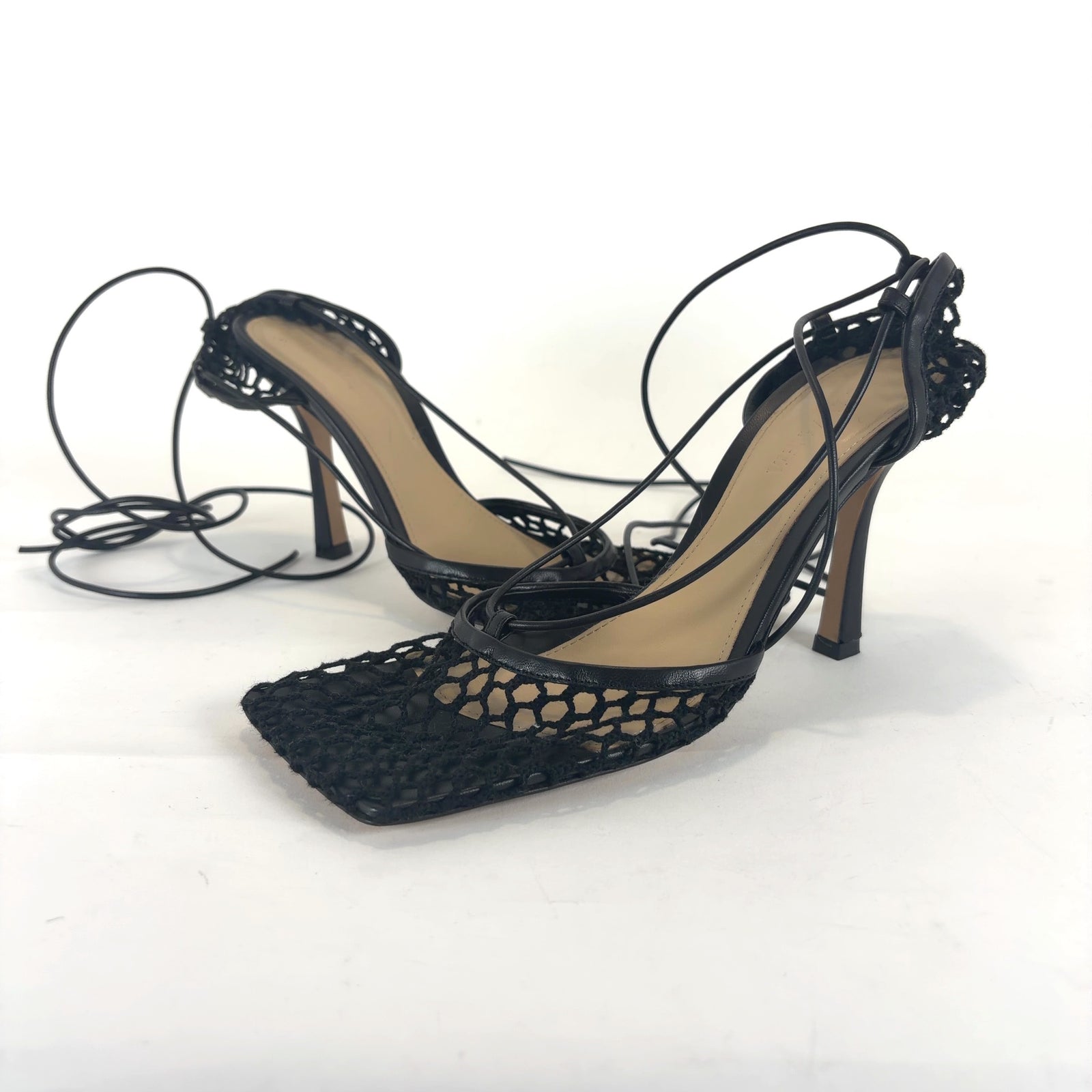 Bottega Veneta Stretch Lace Up Heels