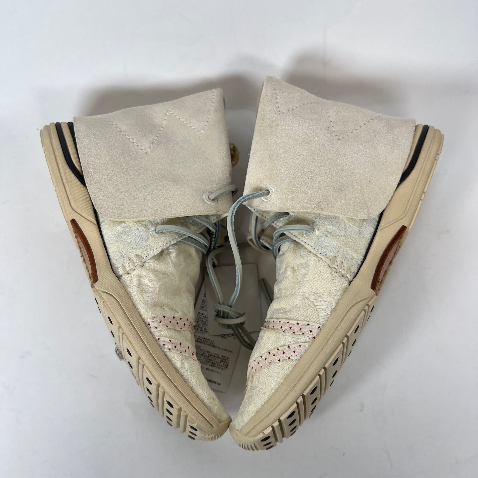 Visvim White Huron Lhamo Hi-Folk Sneaker Size 9.5