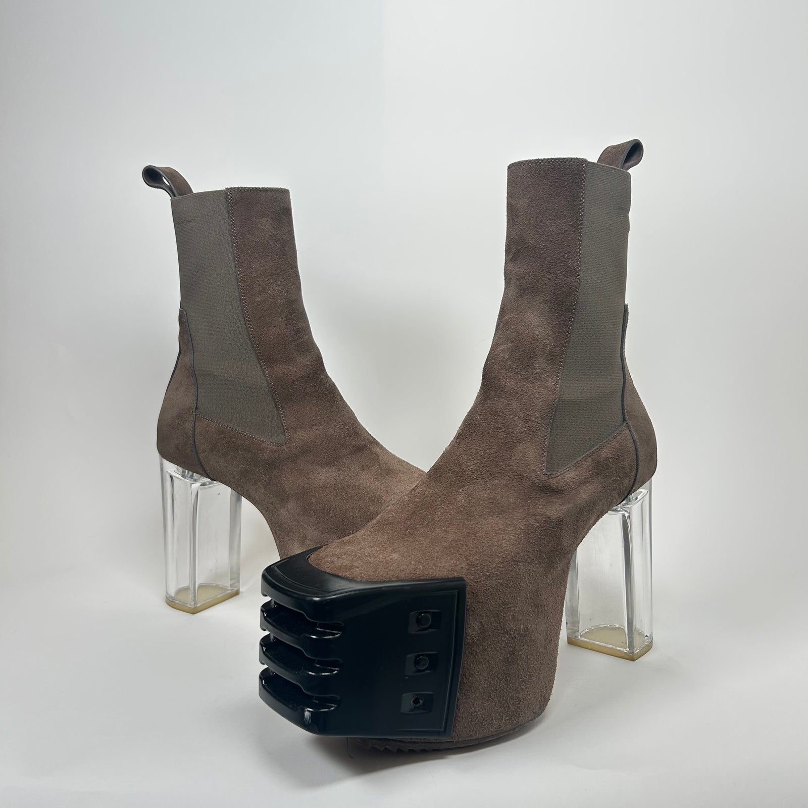 Rick Owens Dust Suede Kiss Heels Size 40.5