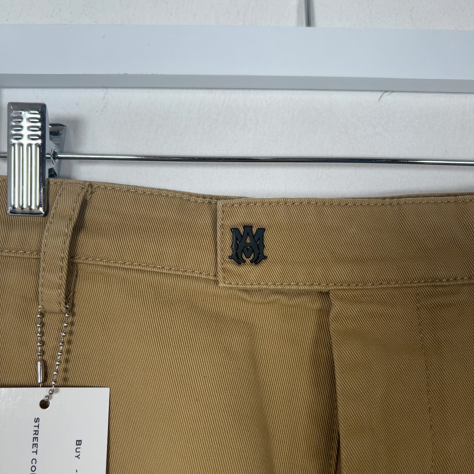 Amiri Khaki Logo Chino Shorts