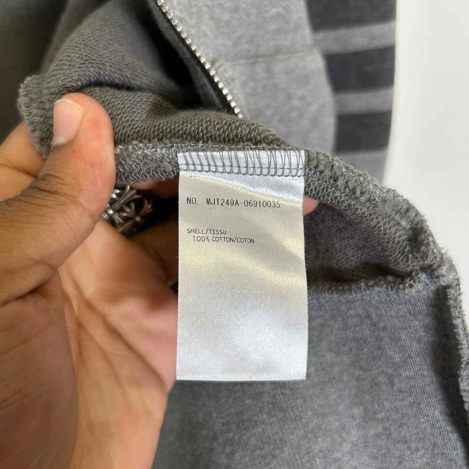 Thom Browne Grey Tonal 4 Bar Zip-Up Hoodie Size 4