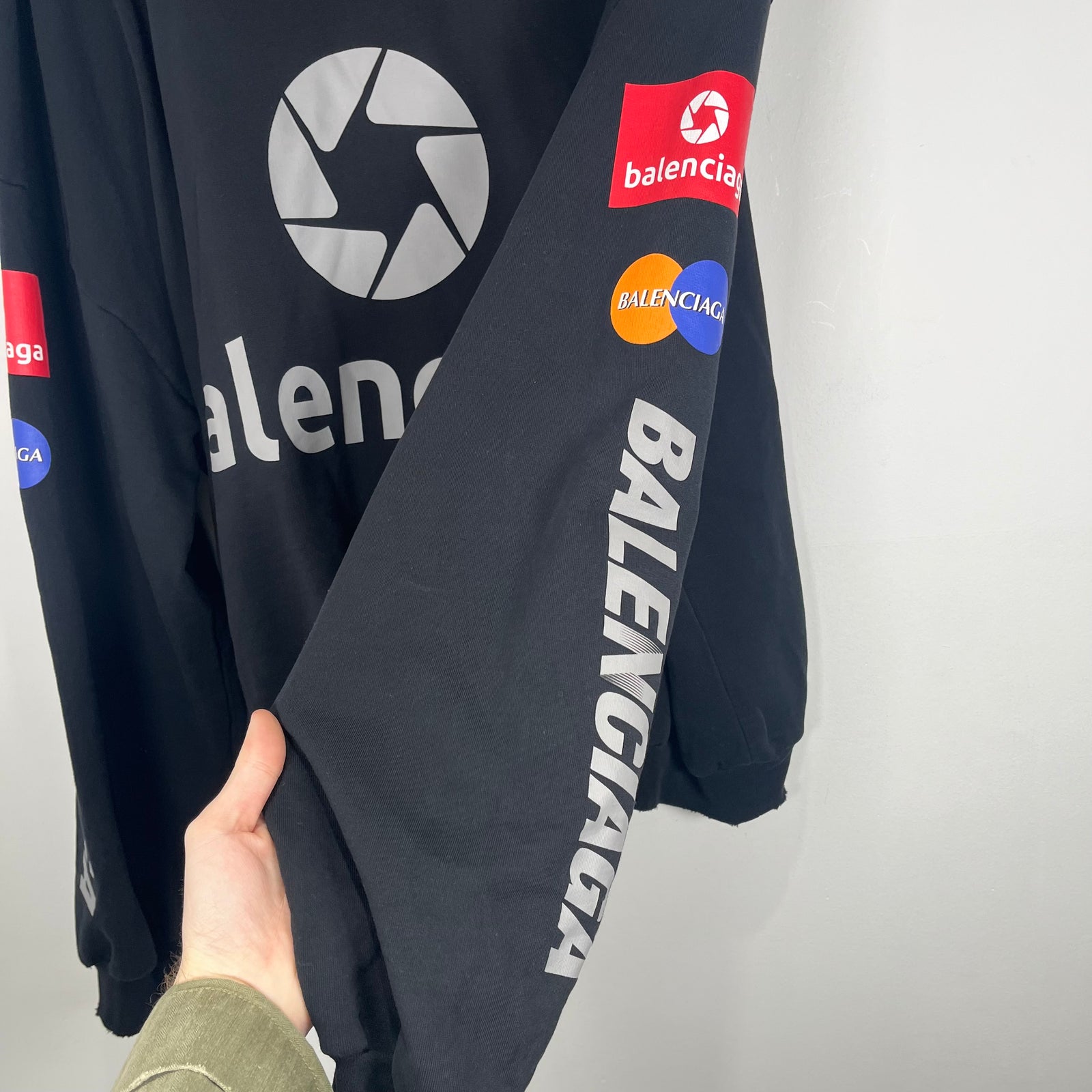 Balenciaga Black 'Top League' Hoodie Size 3