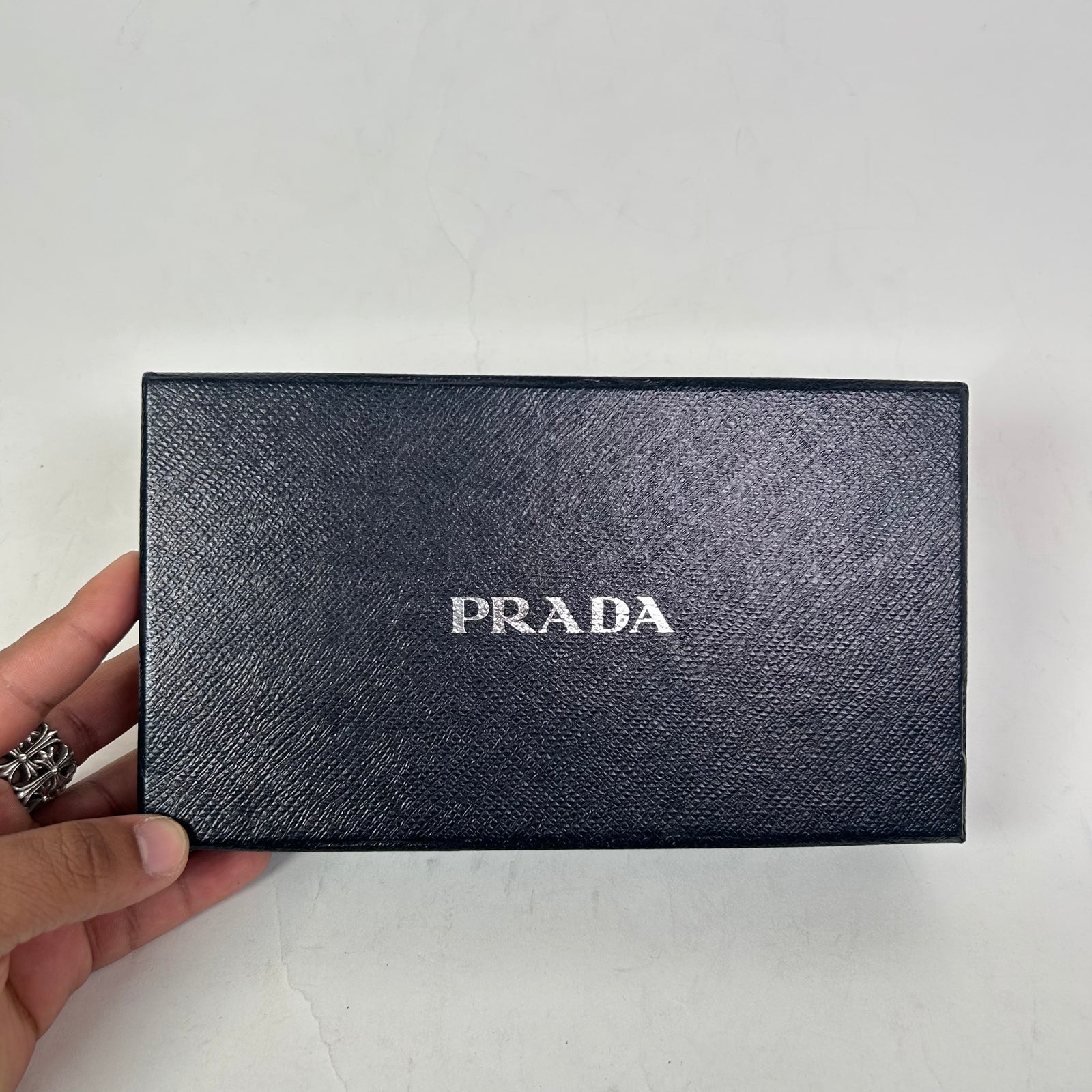 Prada Dark Pink Saffiano Zip-Around Wallet