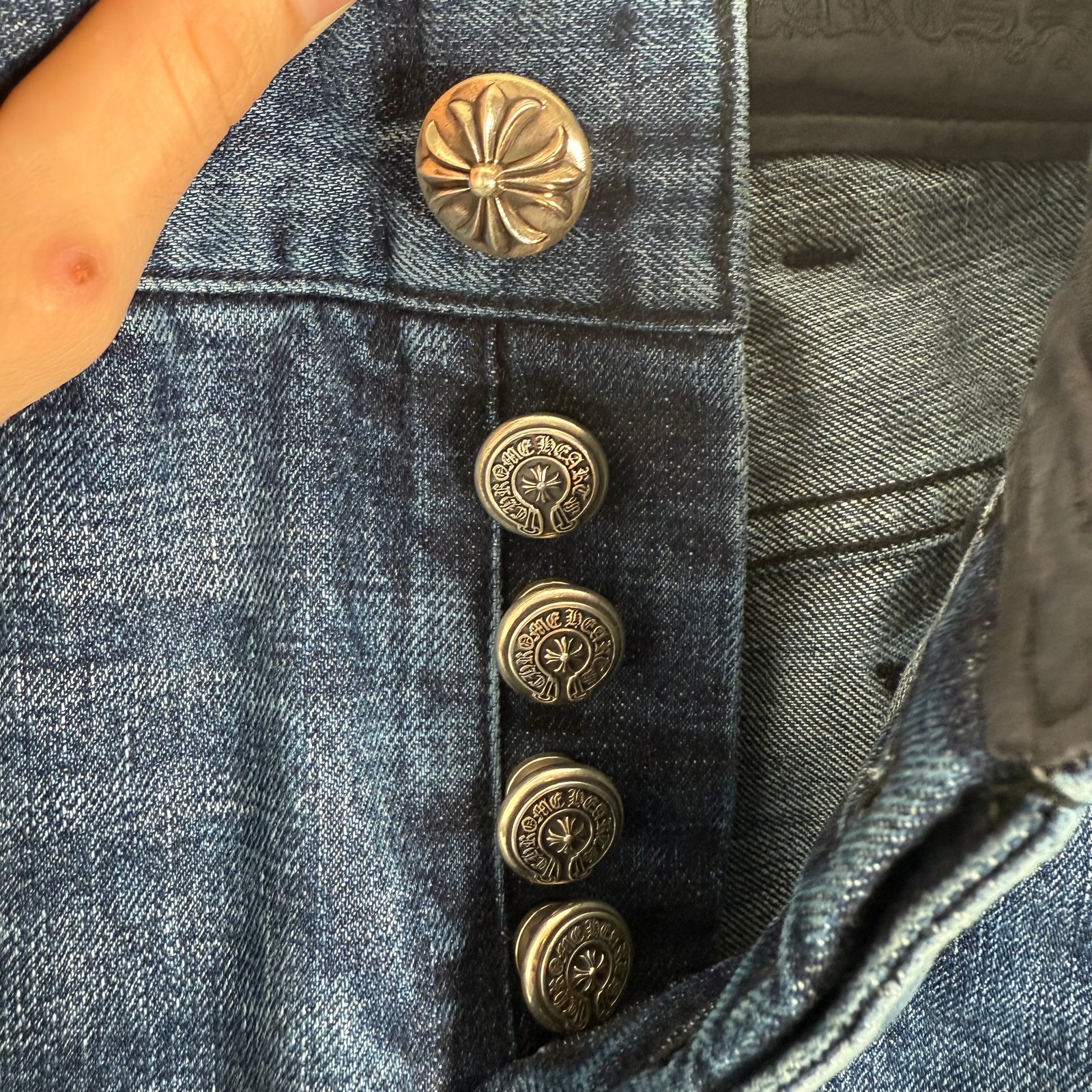 Chrome Hearts 'Richard Stark' Blue Bootcut Denim Size 29