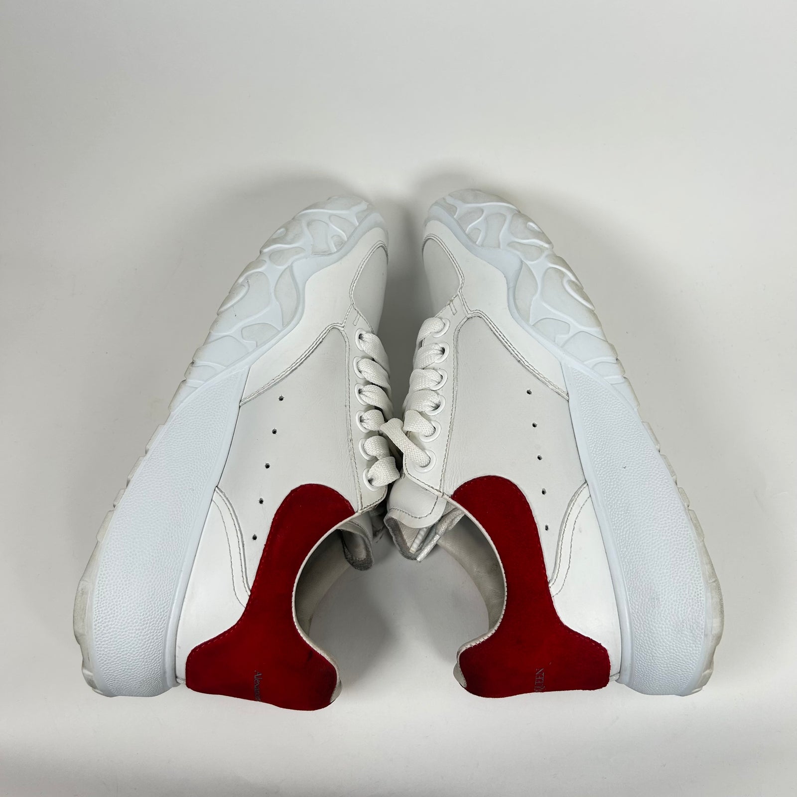 Alexander McQueen White/Red Court Trainers Size 38