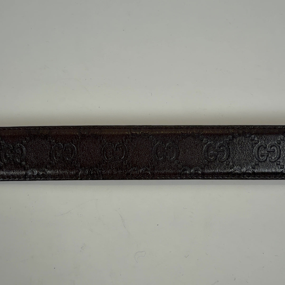 Gucci Signature Embossed GG Leather Belt
