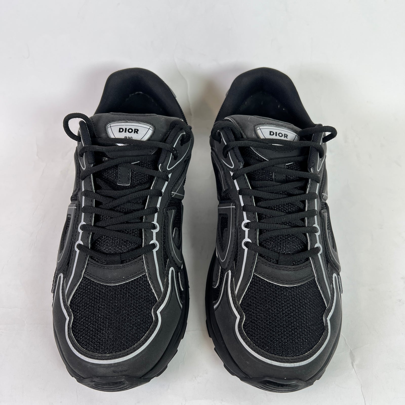 Dior B30 Triple Black Technical Mesh Sneaker Size 46