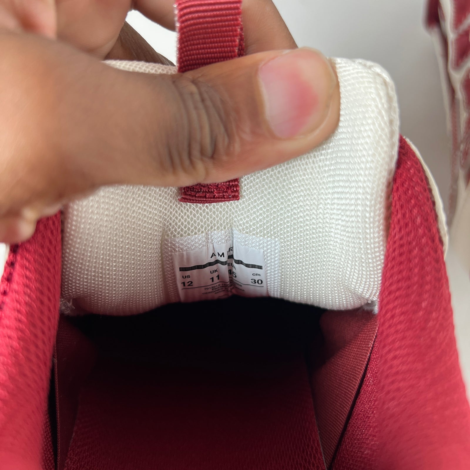 Amiri Burgundy Bone Runner Size 45