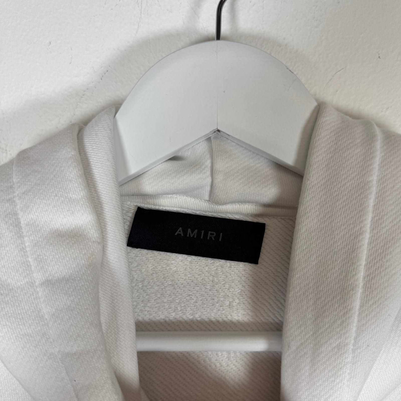 Amiri White MA Core Logo Hoodie Size M