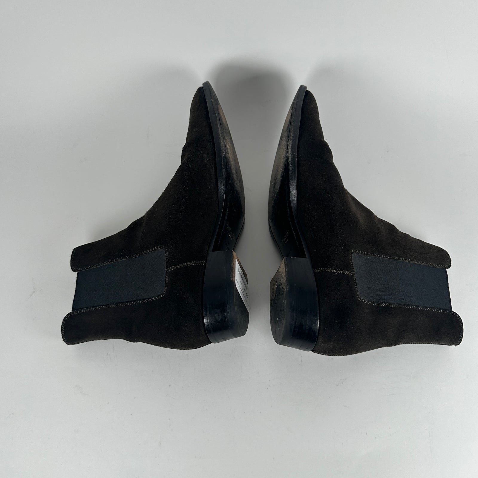 Saint Laurent Chocolate Suede Chelsea Boot Size 43