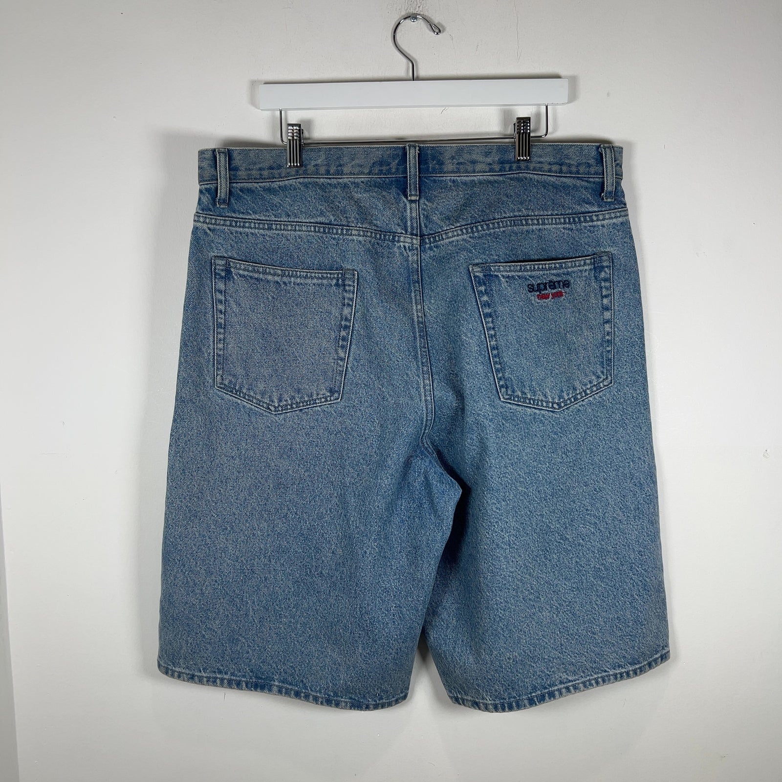 Supreme Embroidered 'New York' Denim Shorts