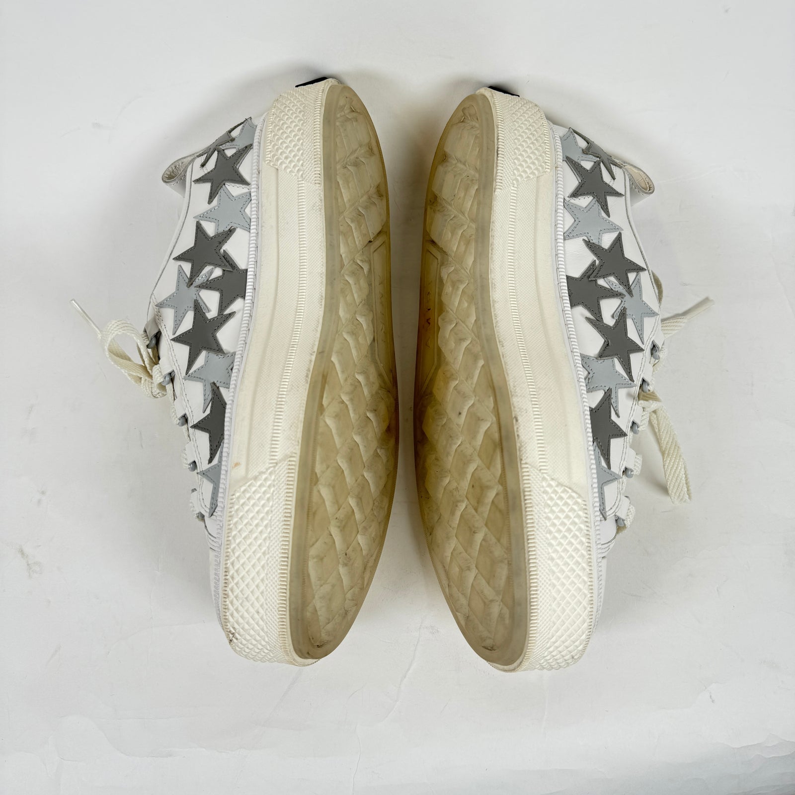 Amiri White/Grey Star Court Low Sneakers Size 42