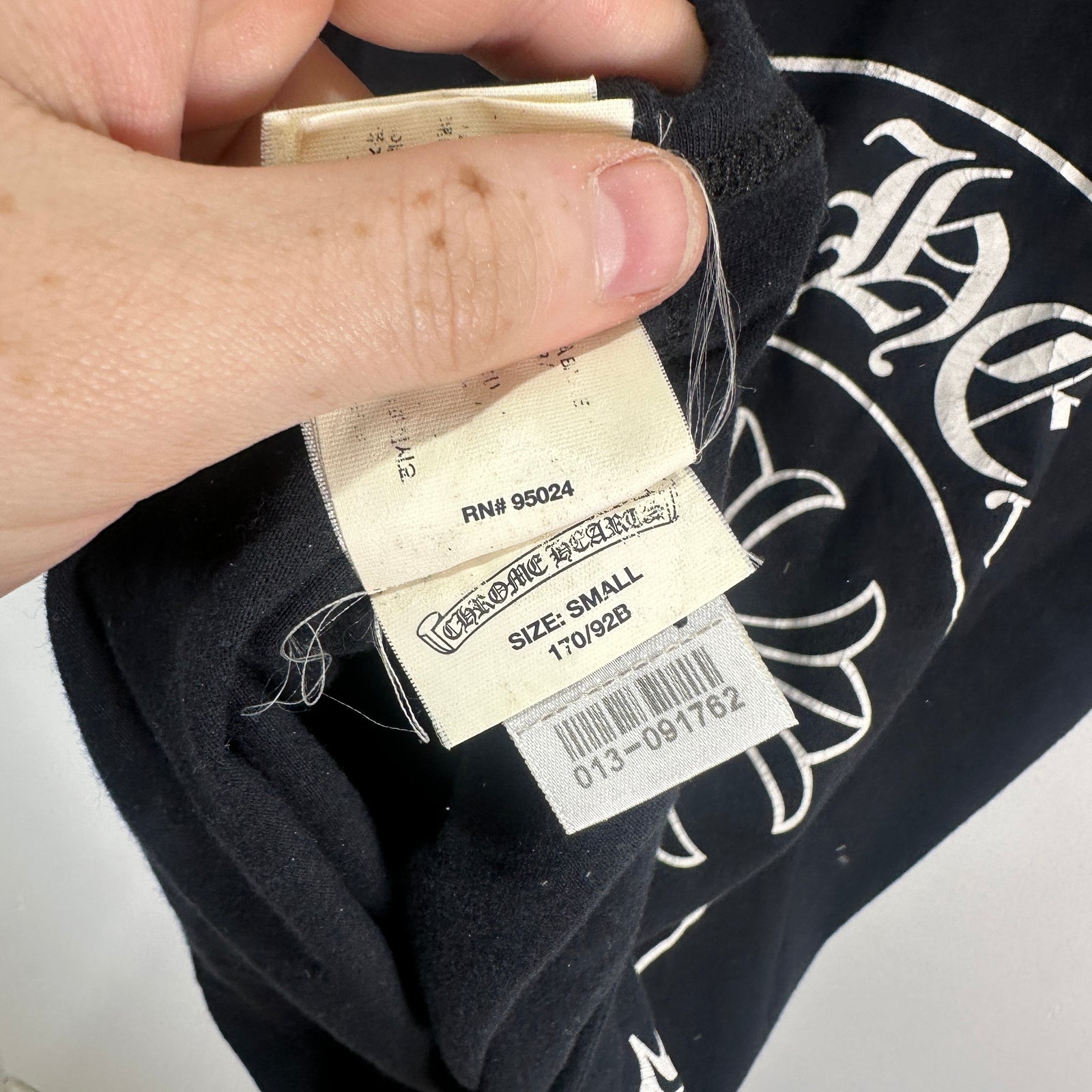 Chrome Hearts Black 'Hong Kong' Horseshoe Graphic T-Shirt Size S