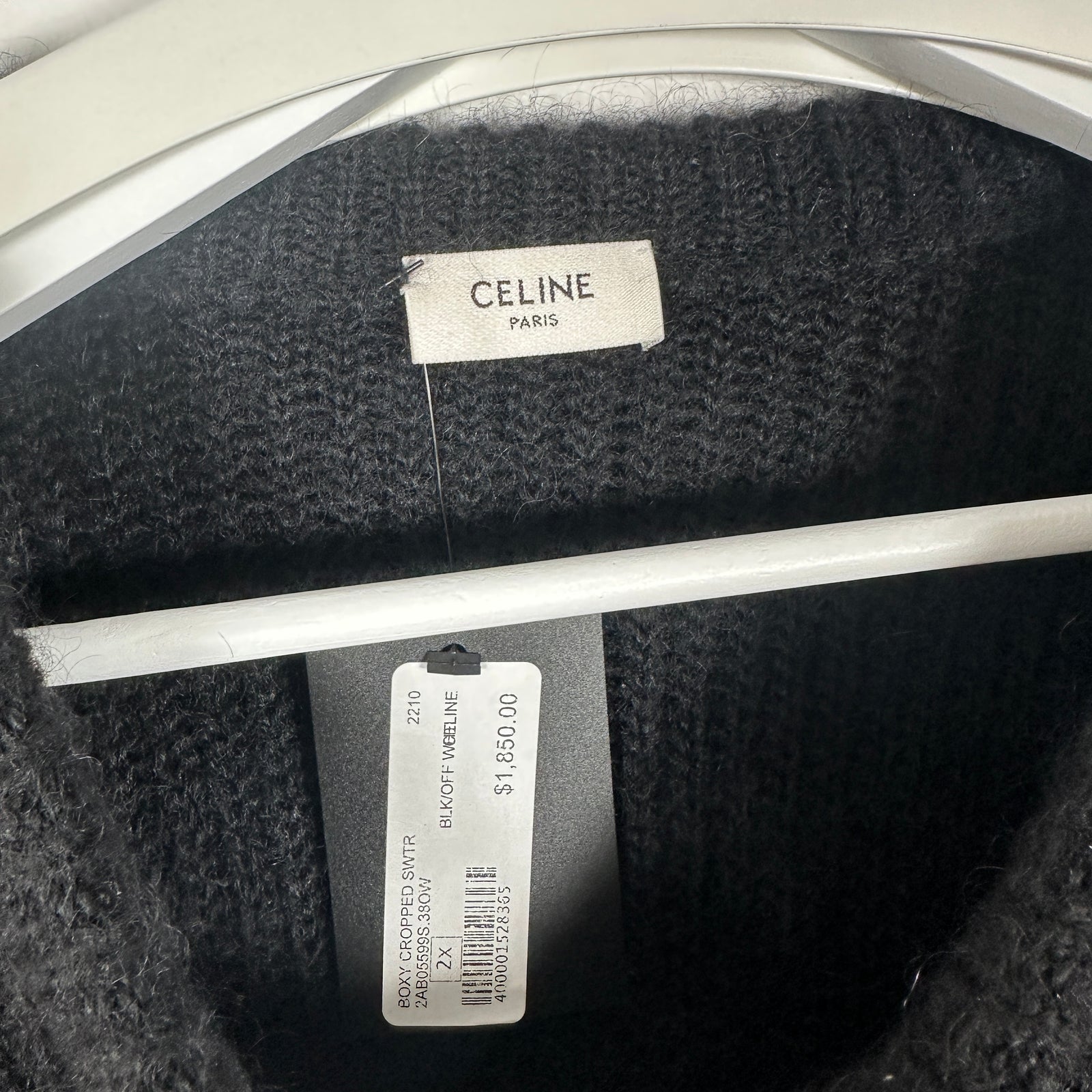 Celine 'American Flag' Mohair Knit Sweater Size XXL