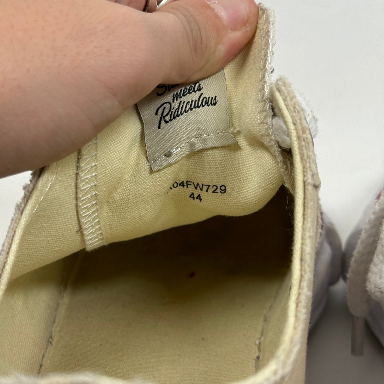 MMY Beige Peterson OG Sole Sneaker Size 44