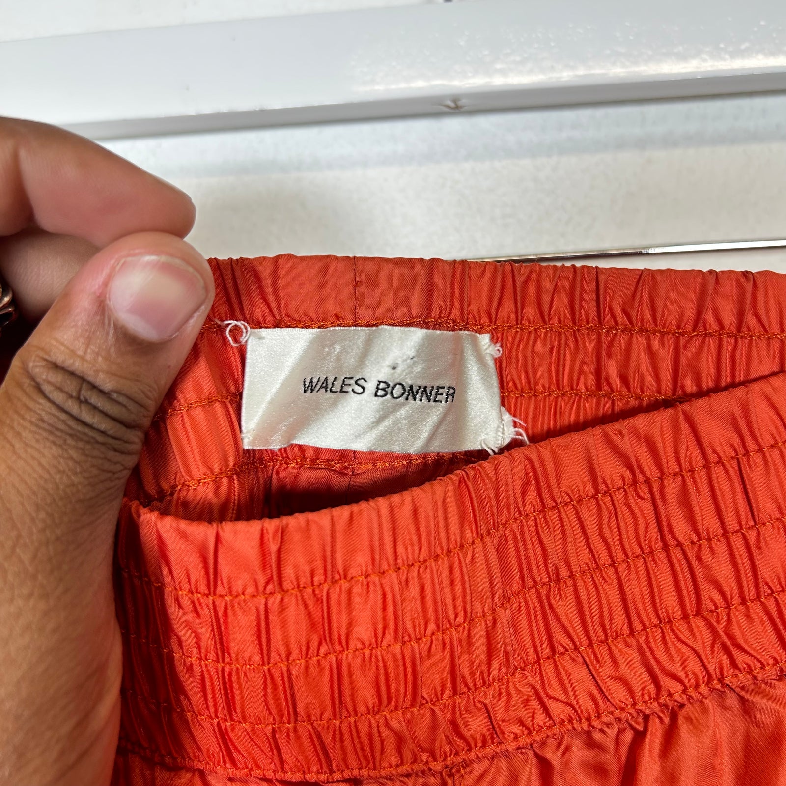 Wales Bonner Orange Windbreaker Pants Size M