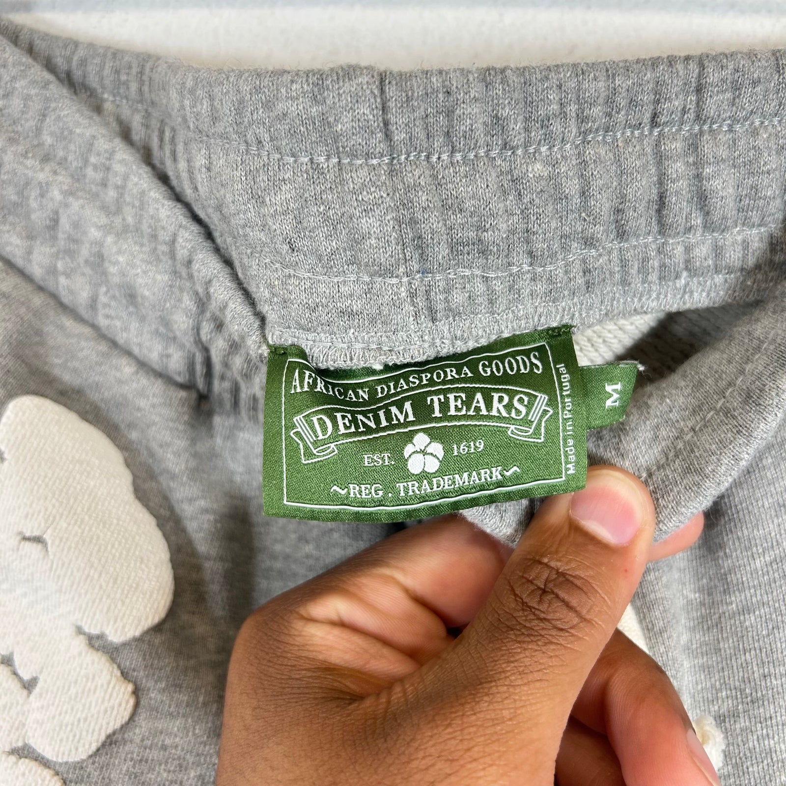 Denim Tears Grey Wreath Sweatpants Size M