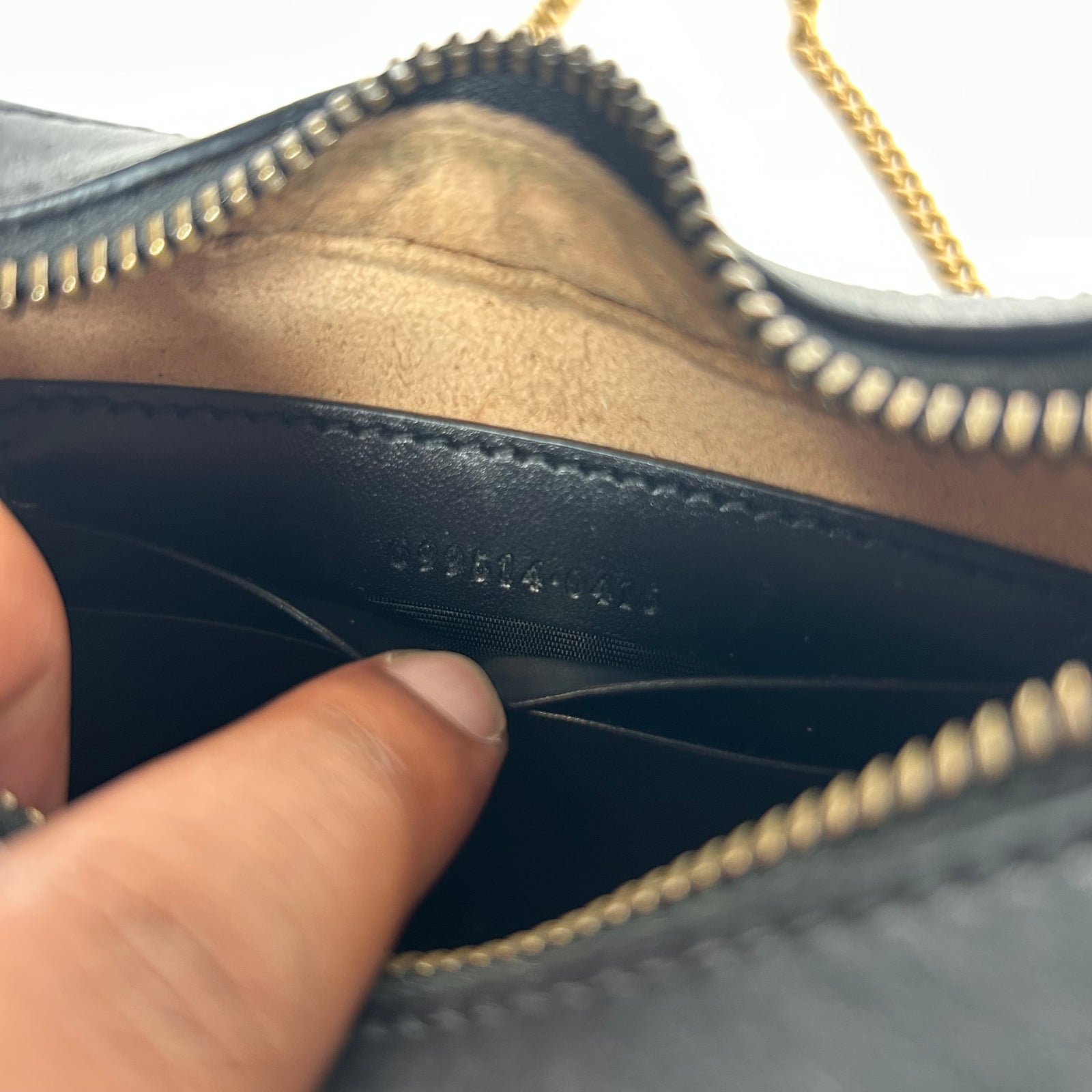 Gucci Black GG Marmont Mini Half Moon Hobo Bag