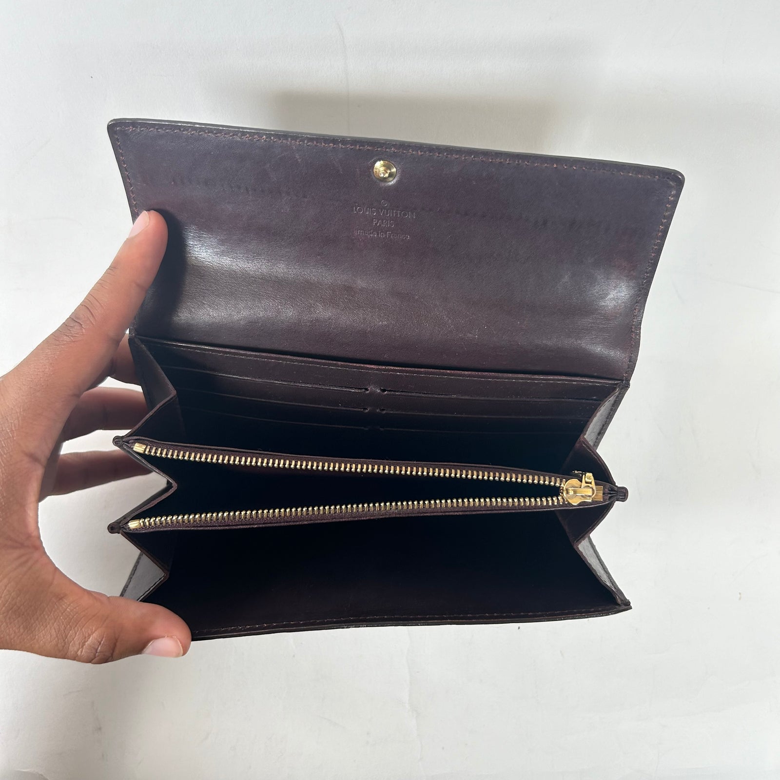Louis Vuitton Portefeuille Monogram Vernis Sarah Wallet